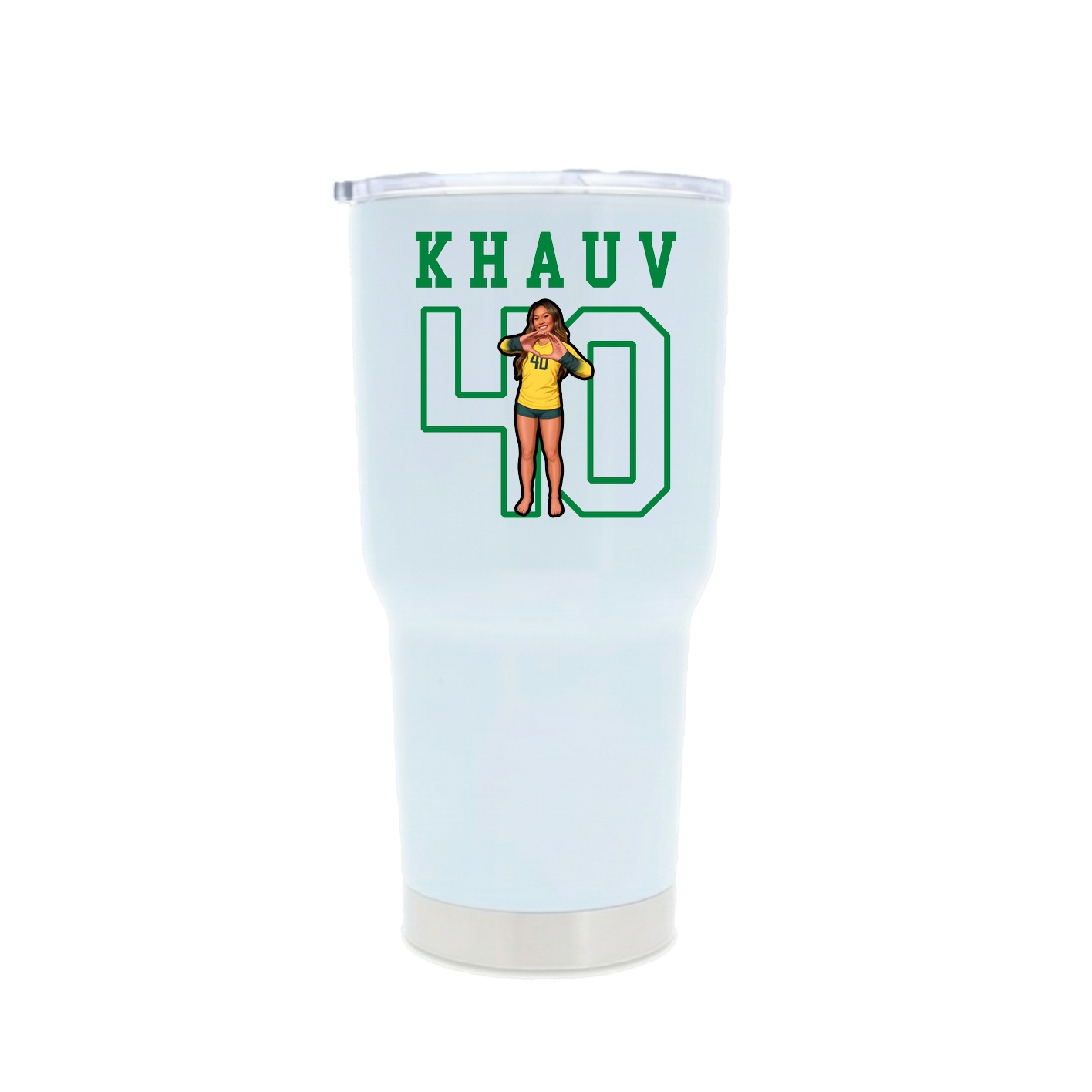 30oz Stainless Steel Tumbler — Shirsey in White