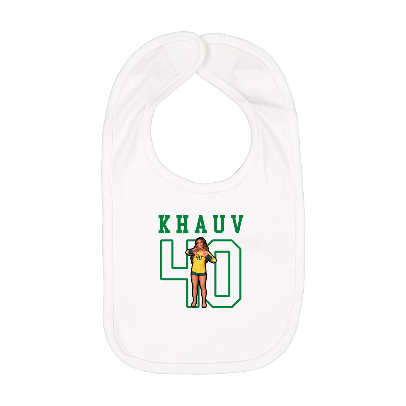 Infant Bib — Shirsey in White