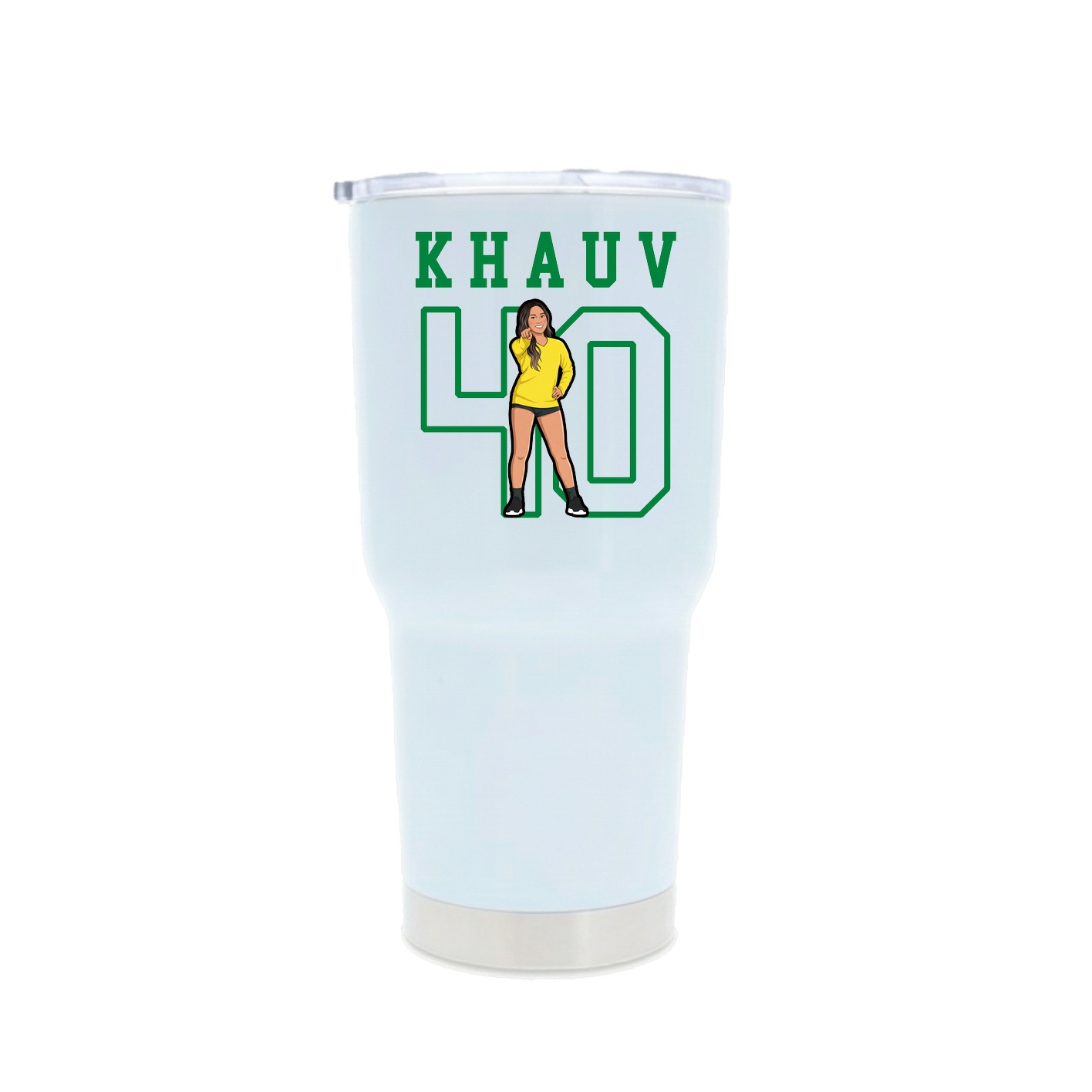 30oz Stainless Steel Tumbler — Shirsey in White