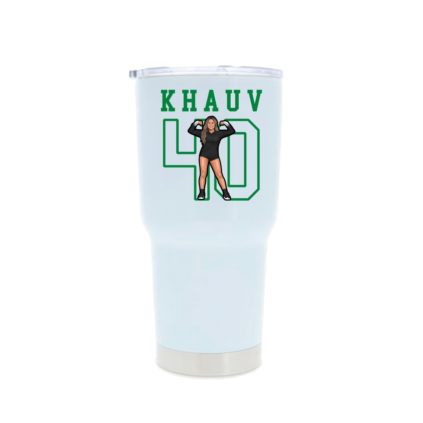 30oz Stainless Steel Tumbler — Shirsey in White