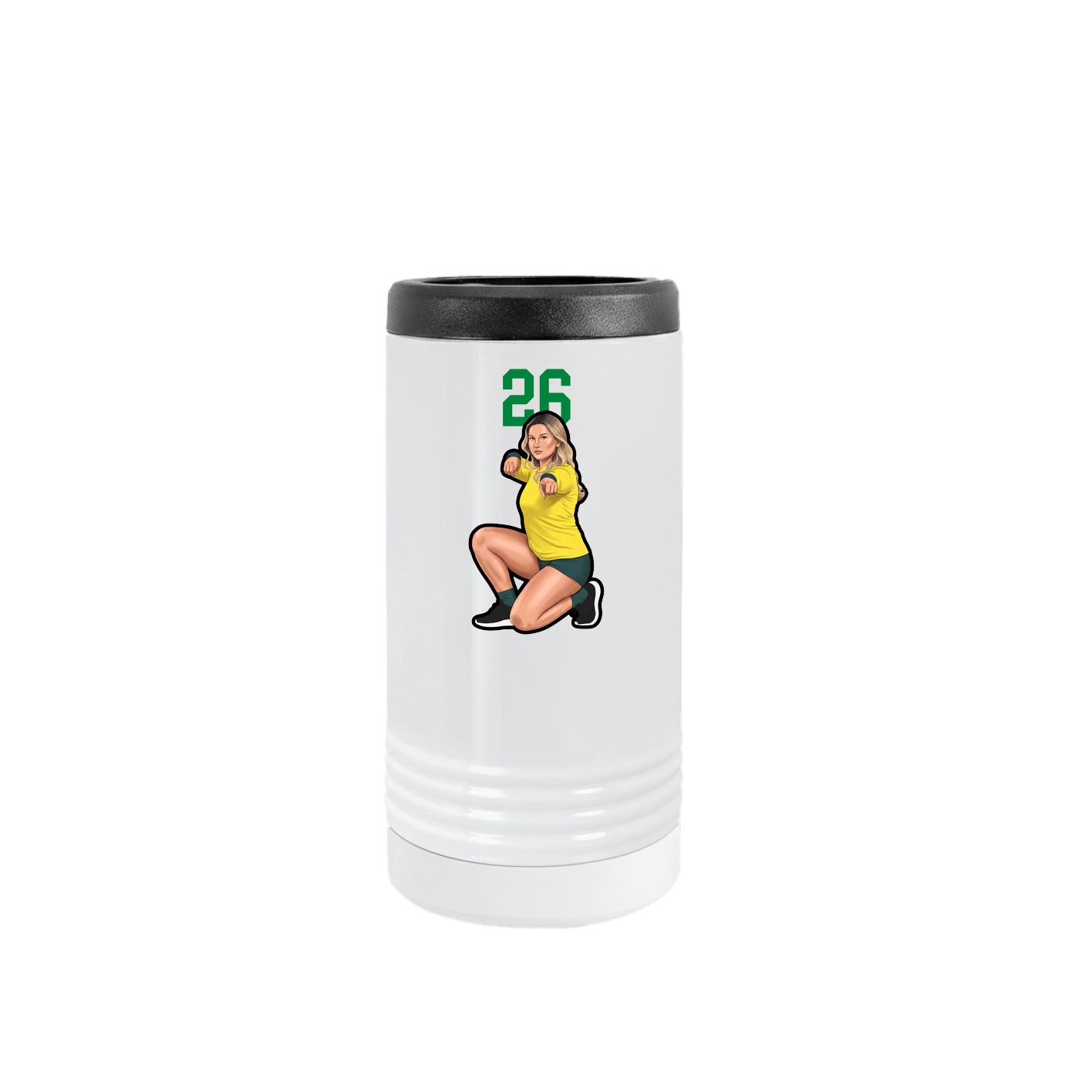 Slim Beverage Holder — Number Top in White