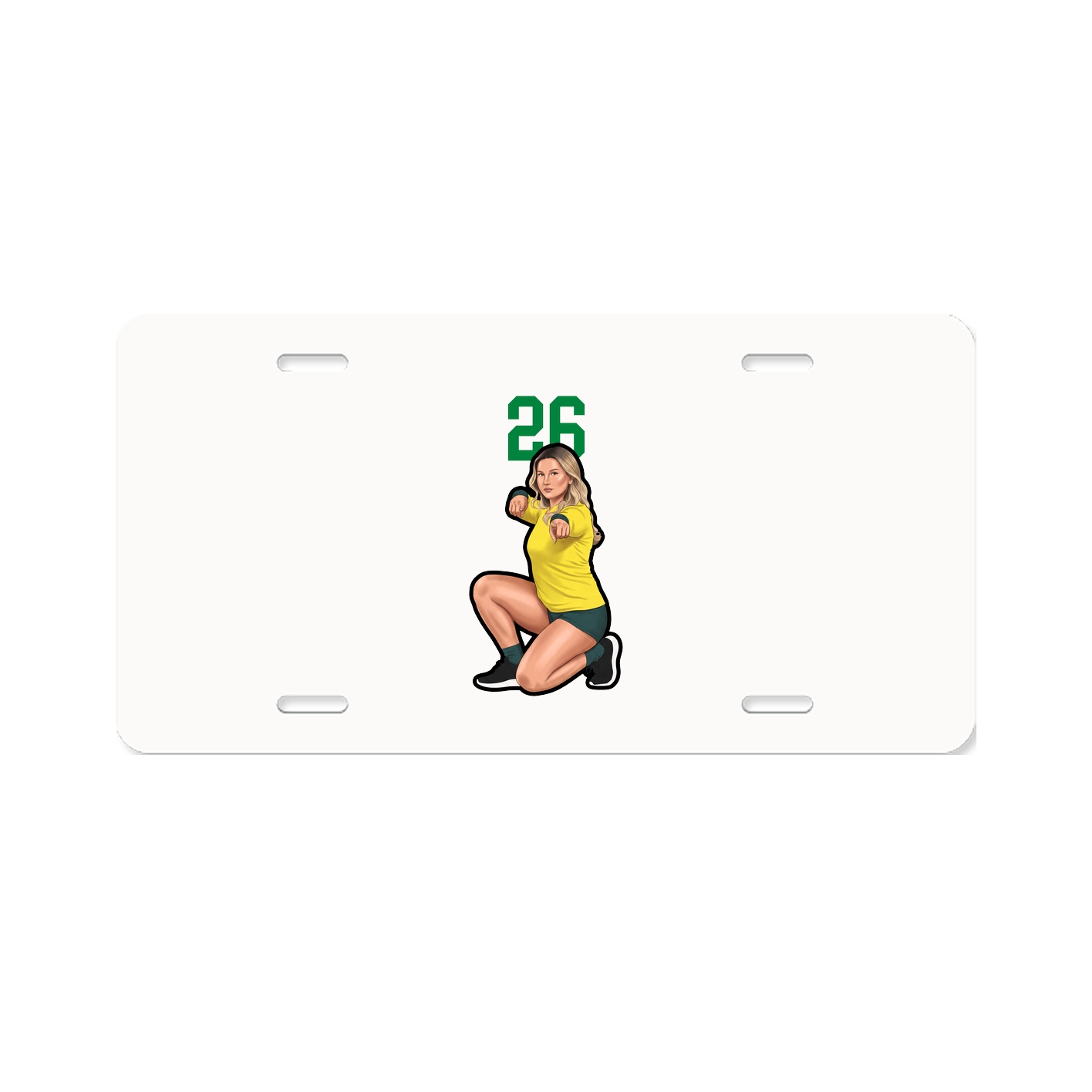 License Plate — Number Top in Classic