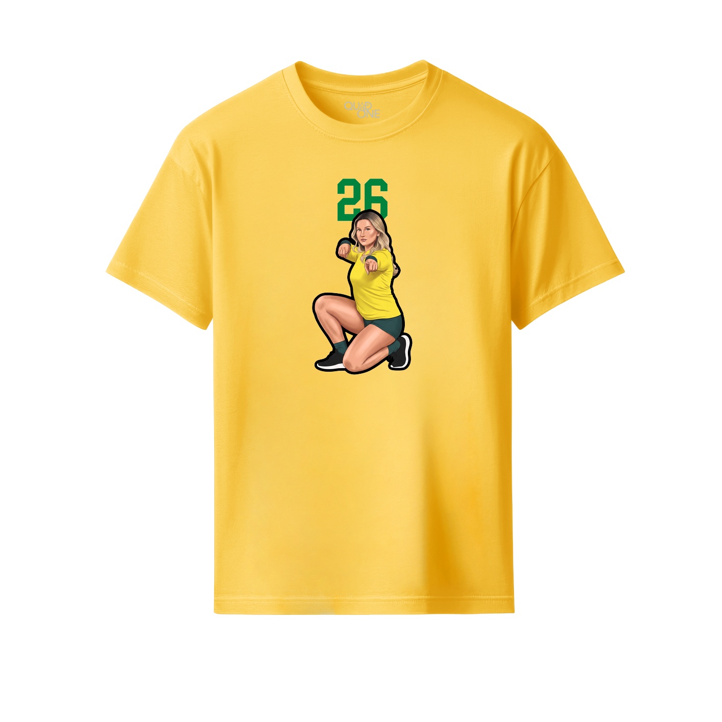 Youth Tee — Number Top in Yellow