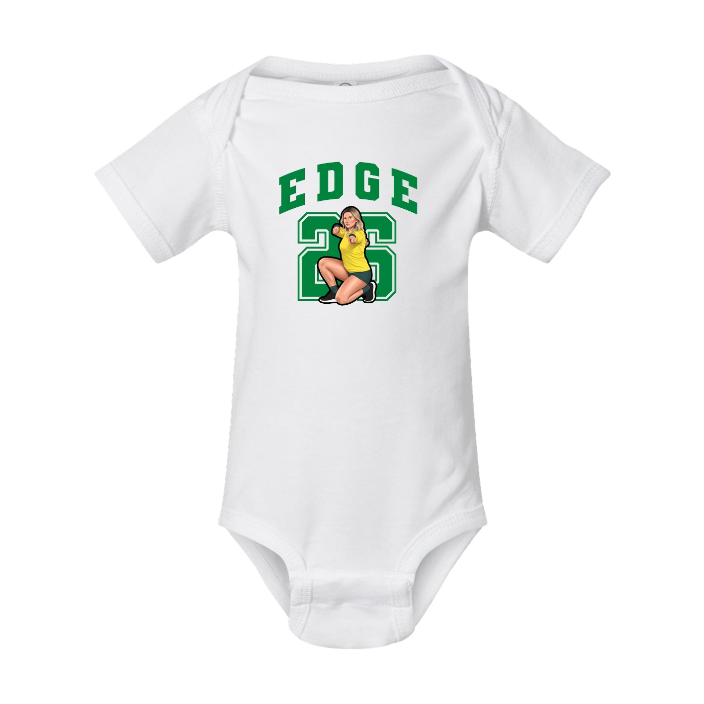 Baby Onesie — Number in White