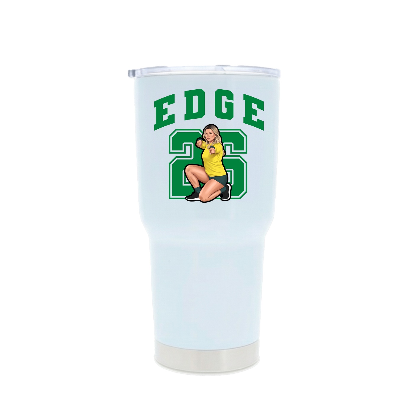 30oz Stainless Steel Tumbler — Number in White