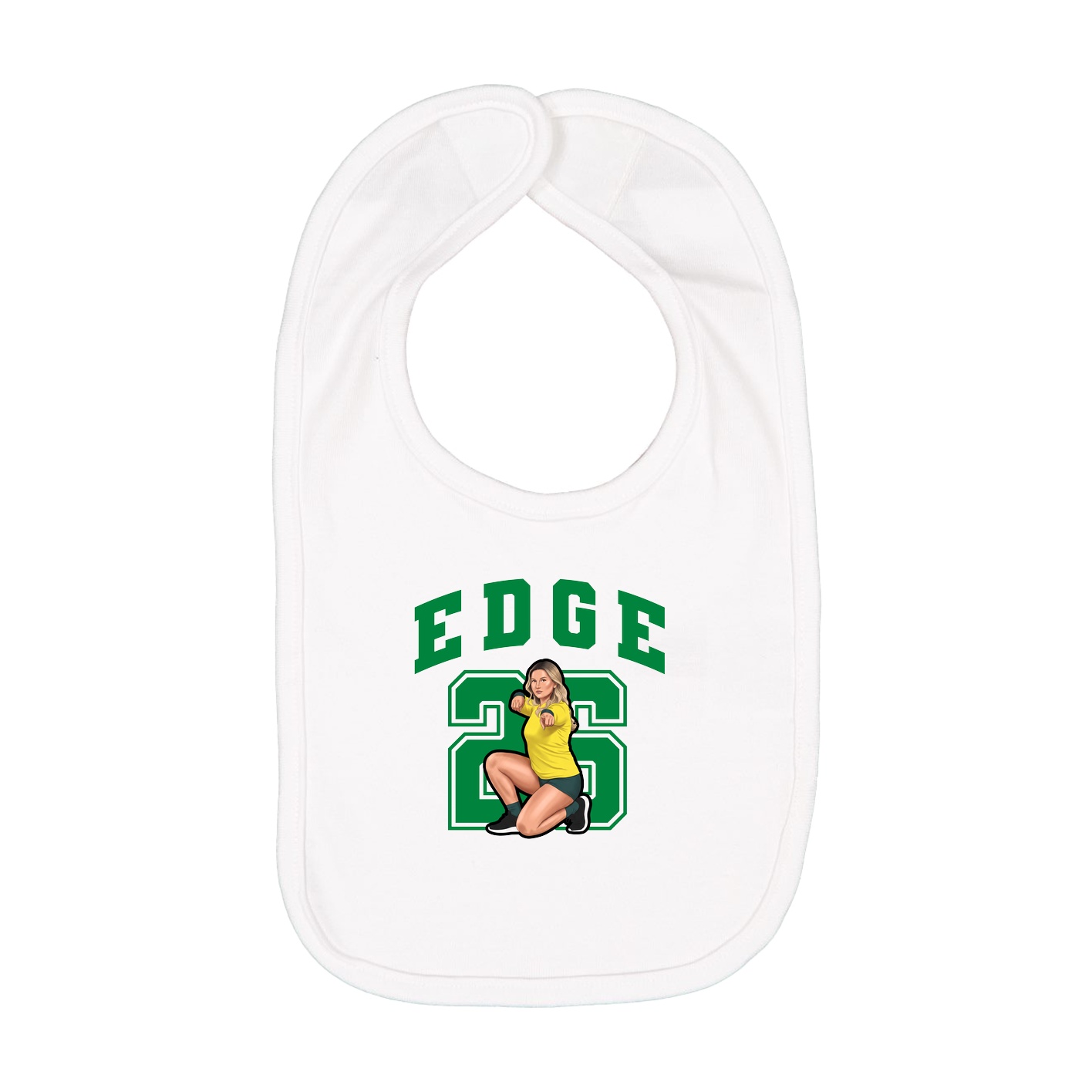 Infant Bib — Number in White