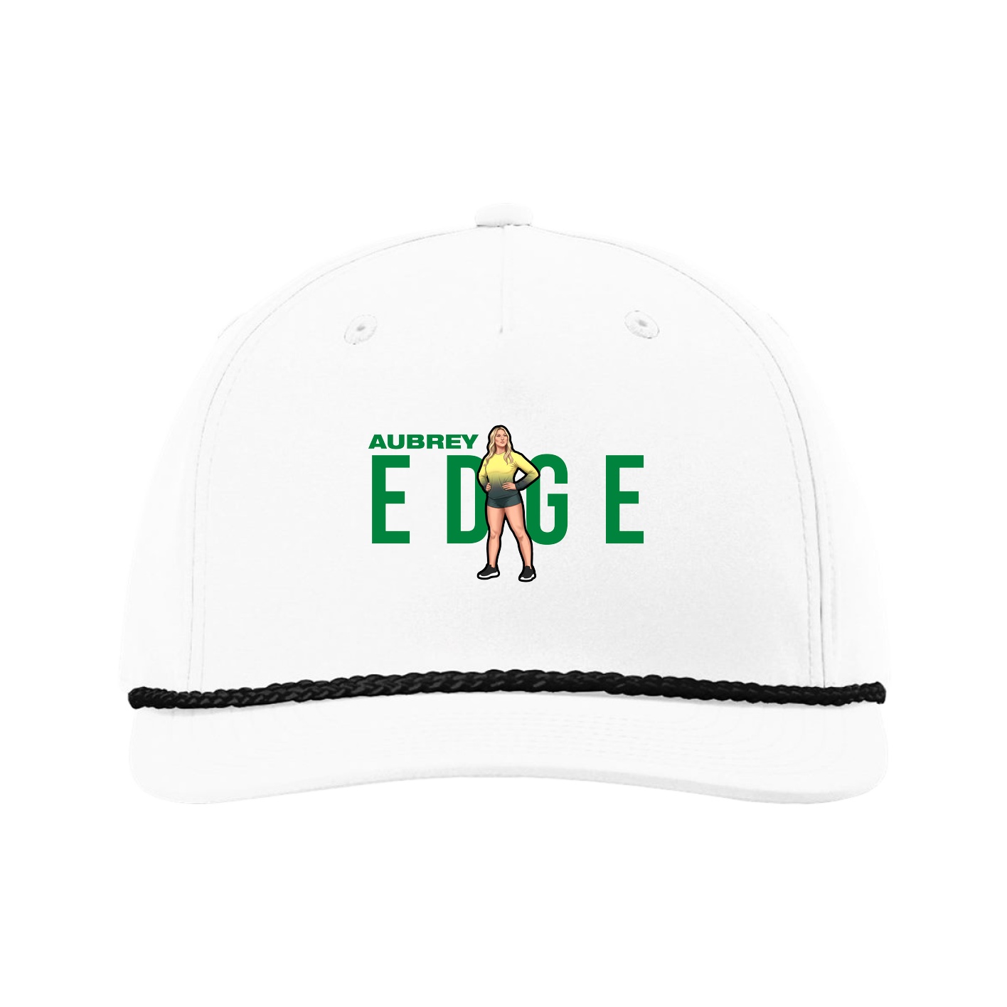 Five-Panel Classic Rope Cap — Player Name in White