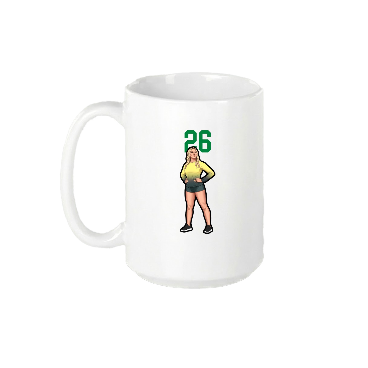 15oz Coffee Mug — Number Top in White