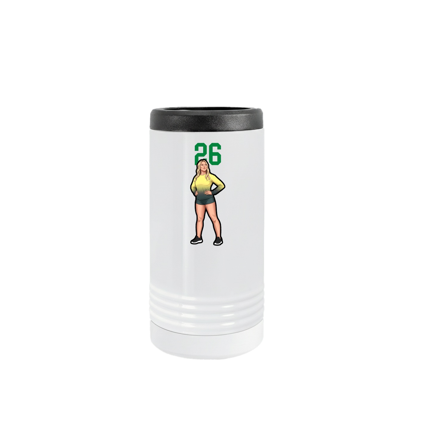Slim Beverage Holder — Number Top in White