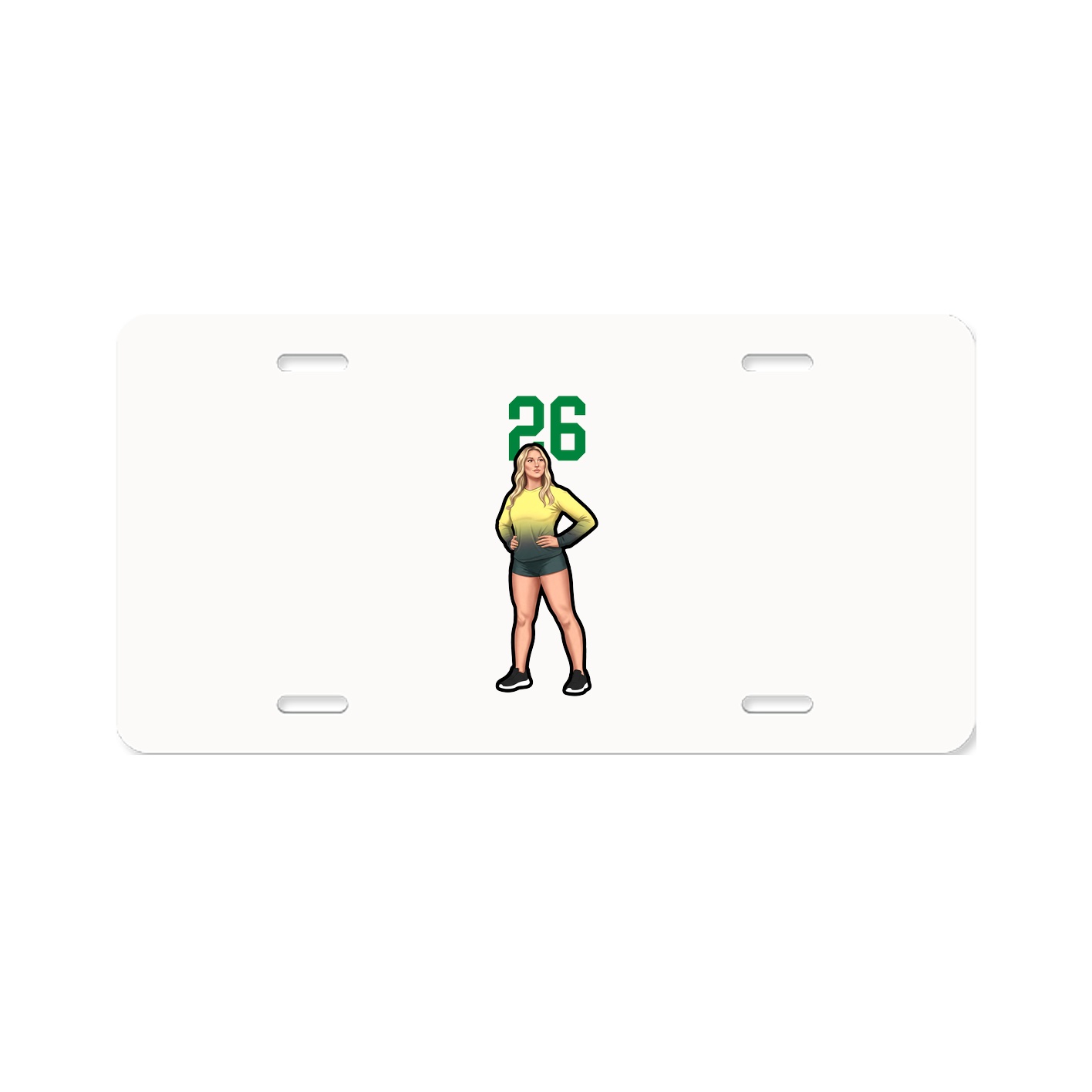 License Plate — Number Top in Classic