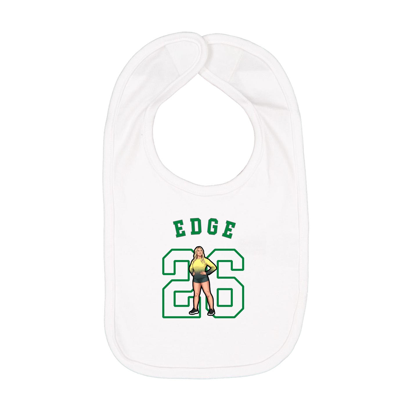 Infant Bib — Shirsey Arch in White