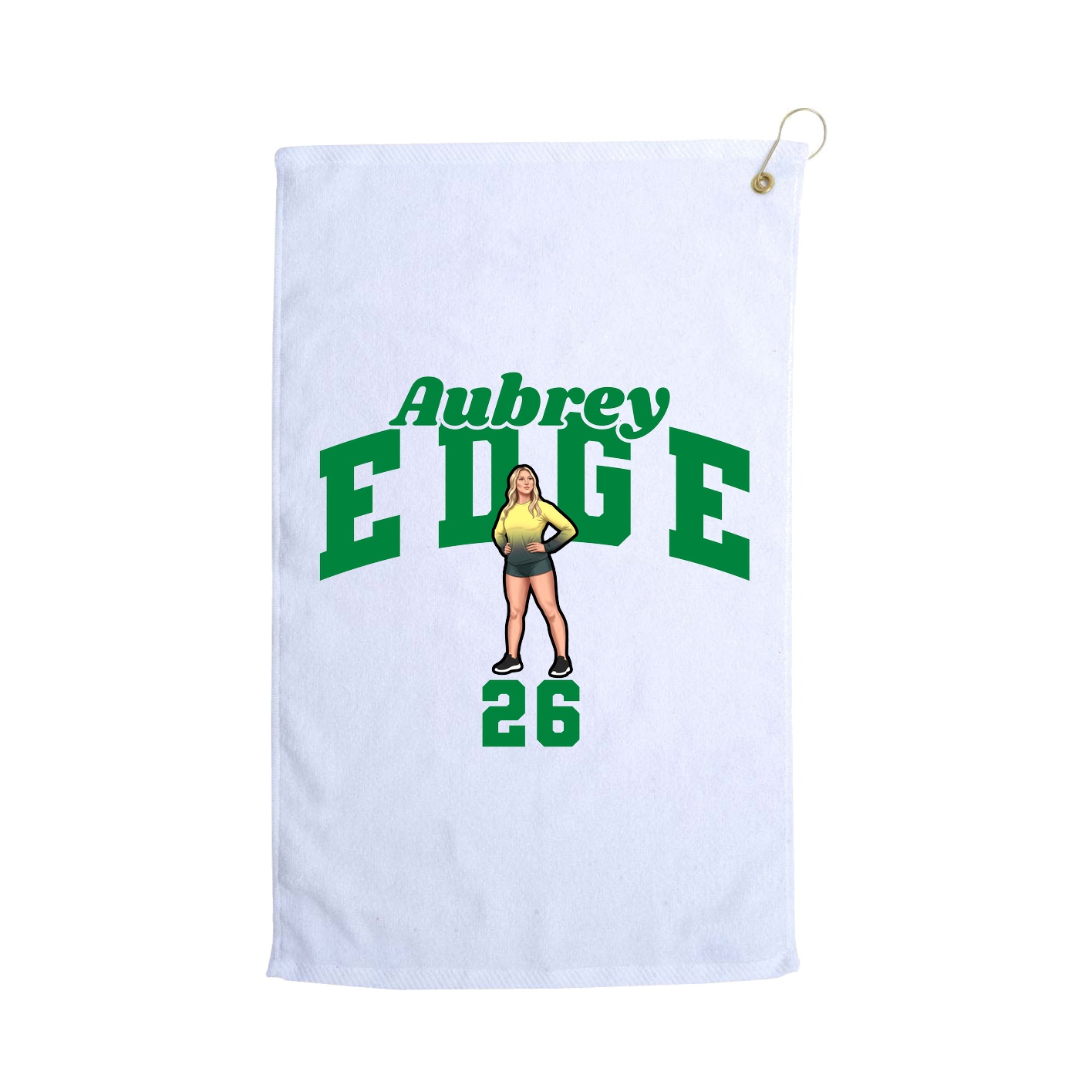 Golf Towel — Signature Arch in White