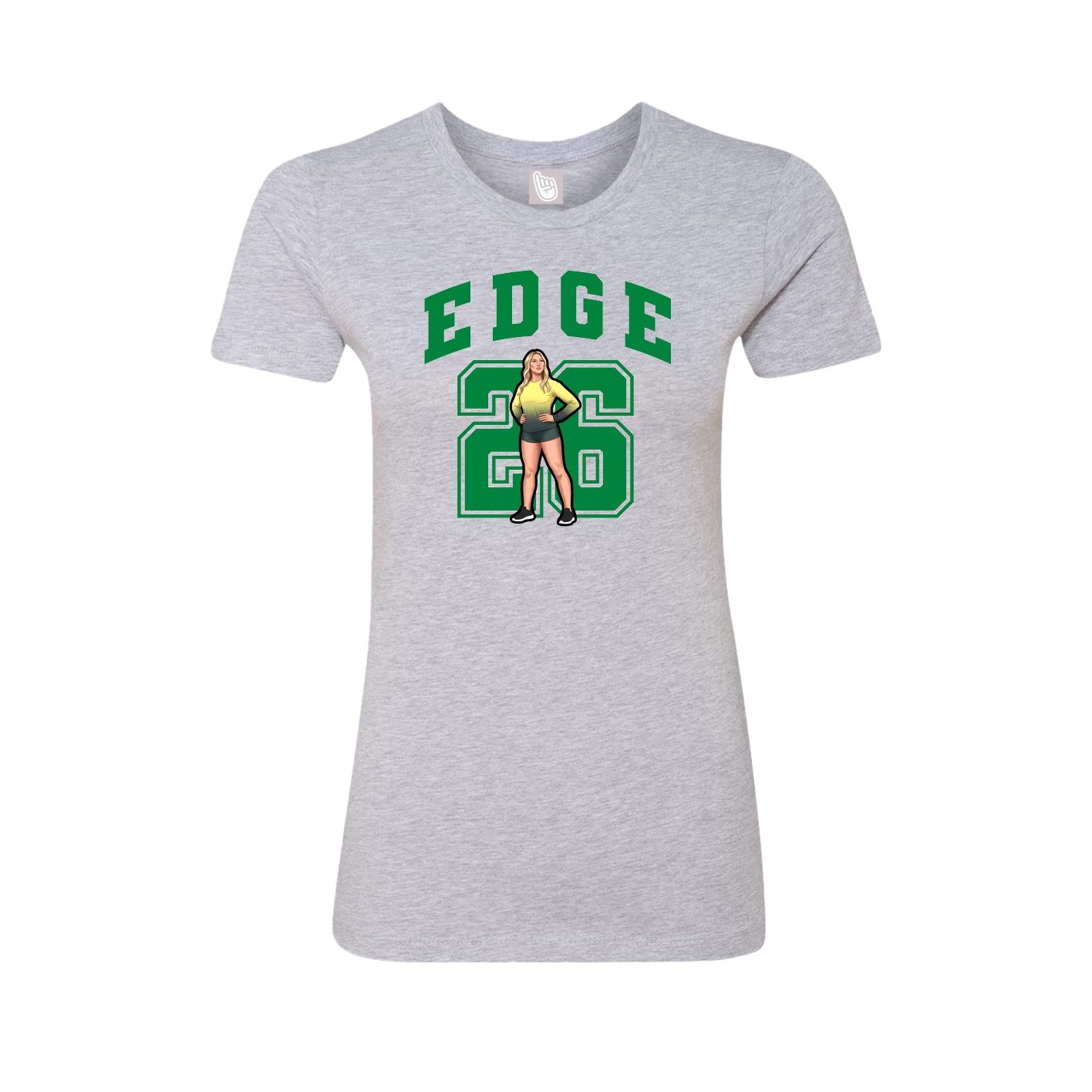 Fitted Women's Tee — Number in Grey