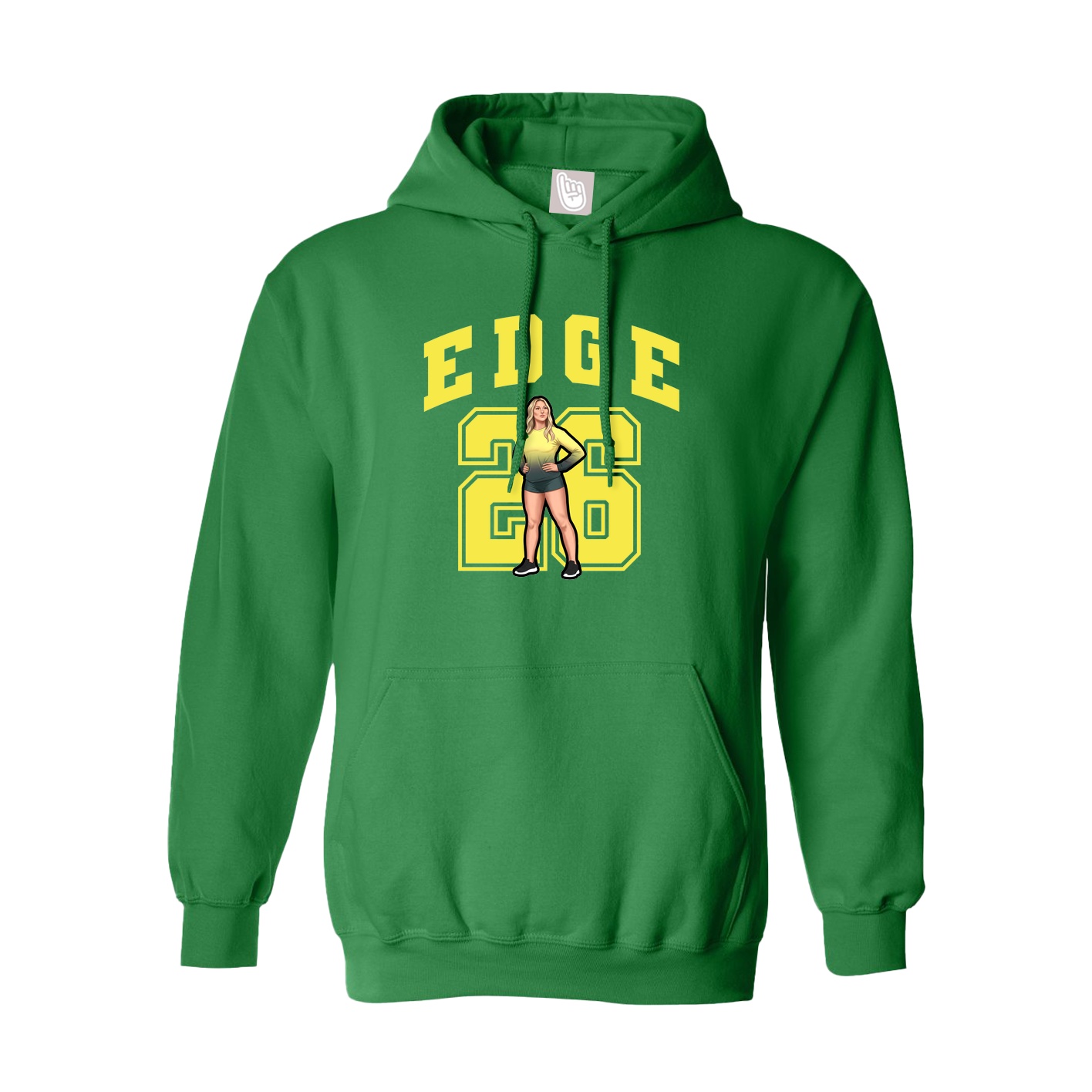 Youth Hoodie — Number in Green