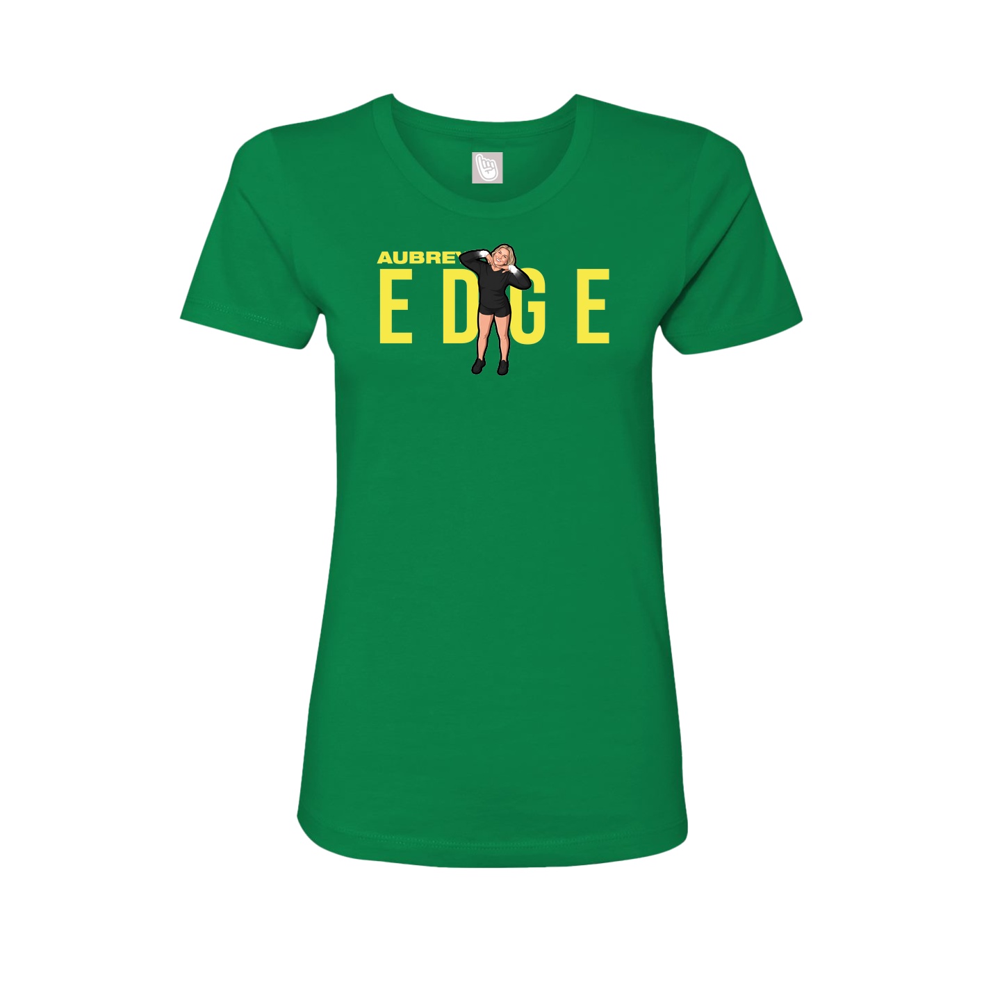 Fitted Women's Tee — Player Name in Green