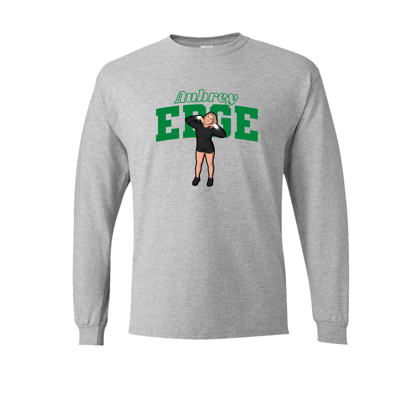 Long Sleeve Tee — Name Arch in Grey