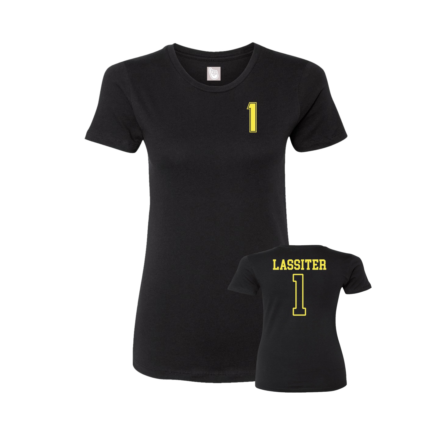 Fitted Women's Tee — Chest Back in Black