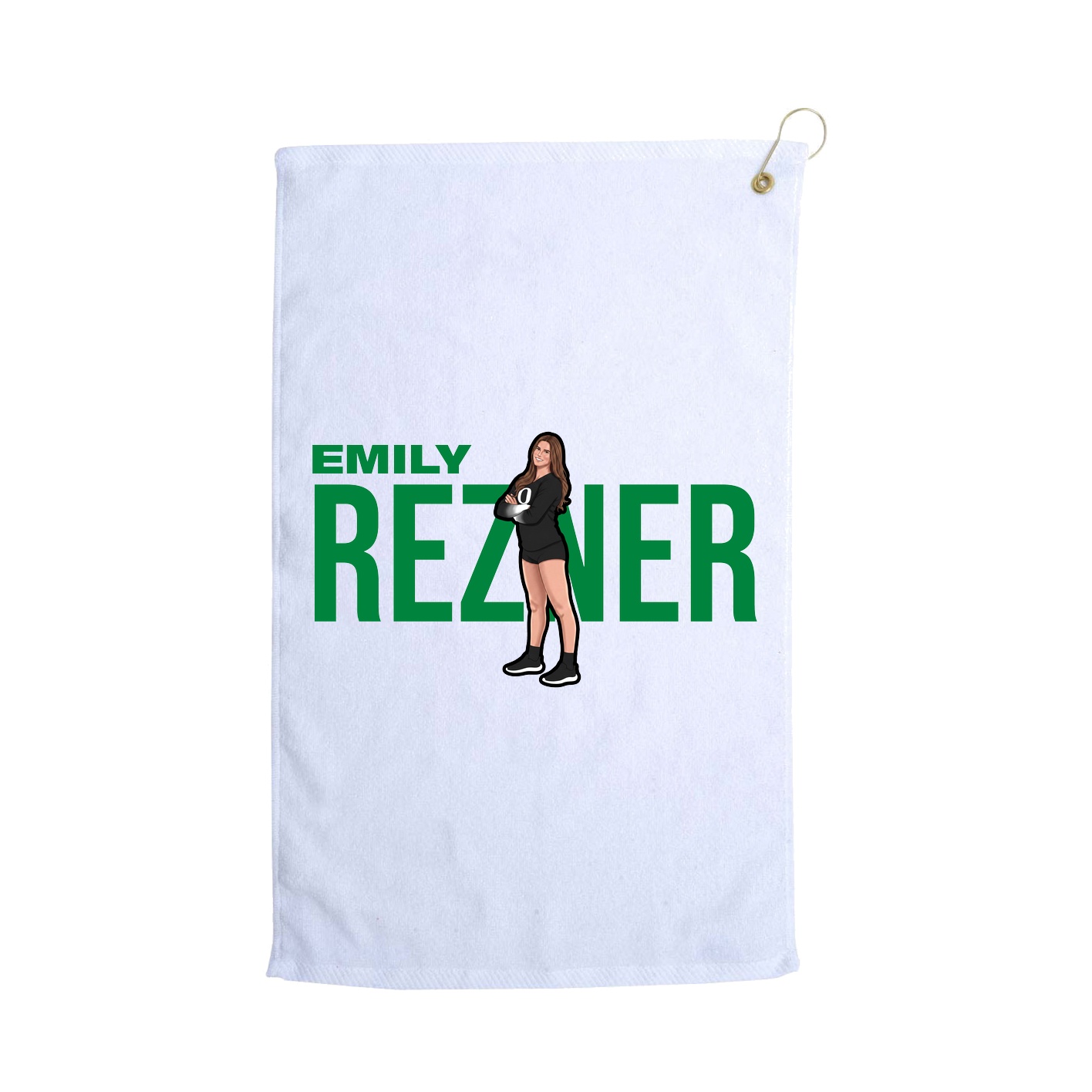 Golf Towel — Player Name in White