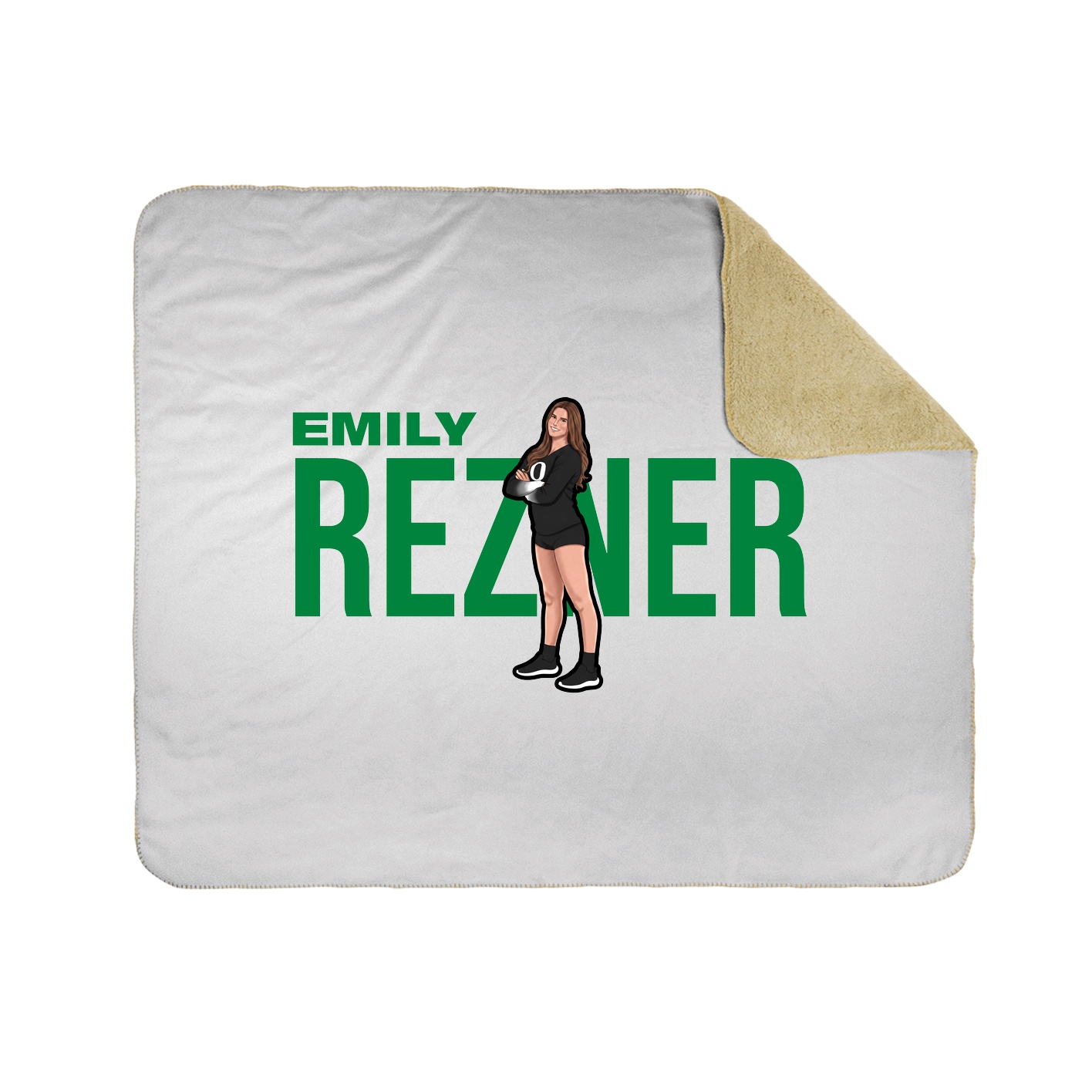 Throw Blanket — Player Name in White