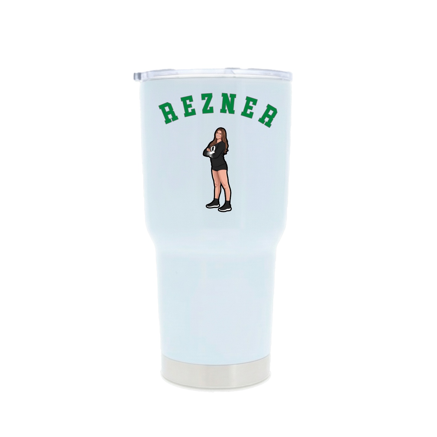 30oz Stainless Steel Tumbler — Shirsey Arch in White
