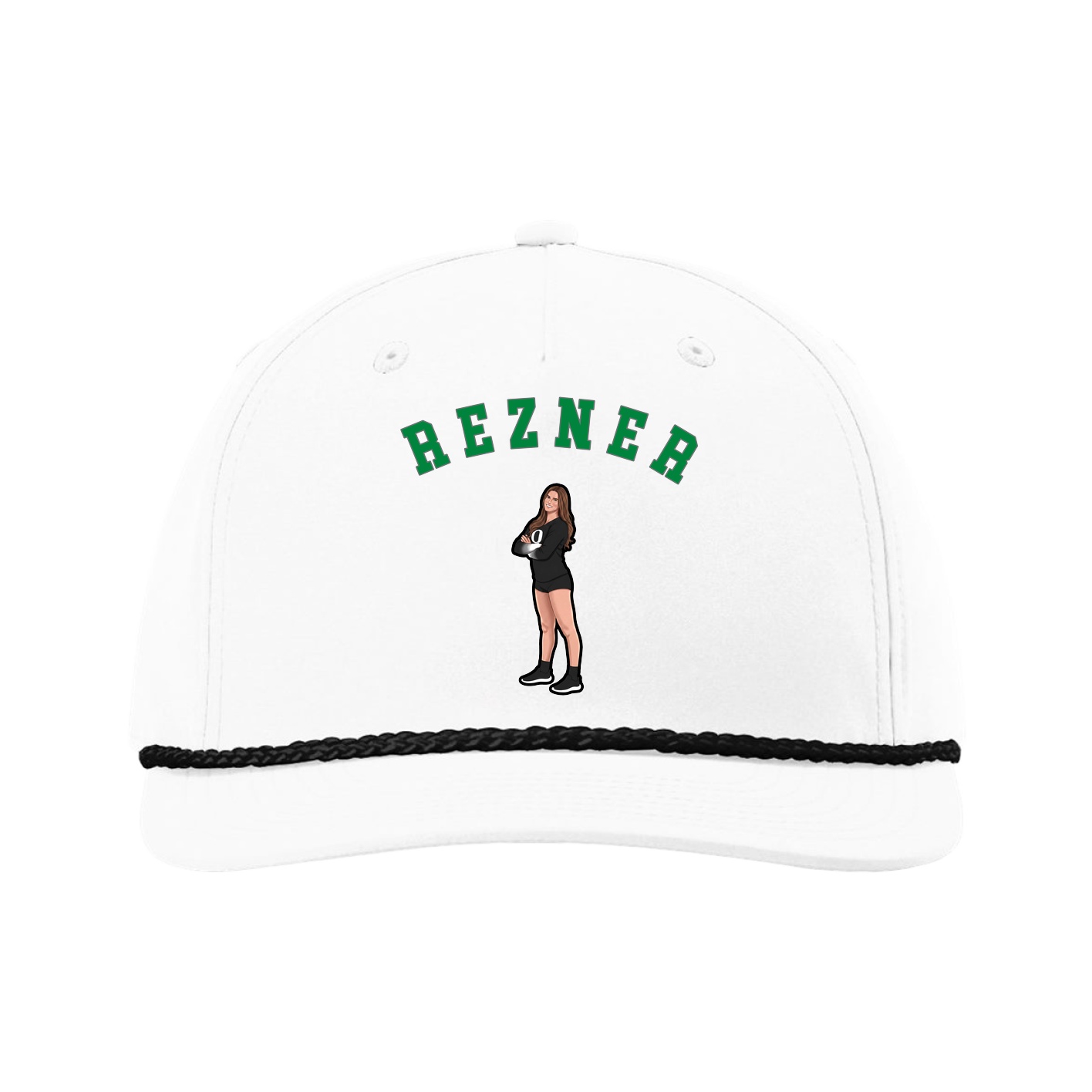 Five-Panel Classic Rope Cap — Shirsey Arch in White