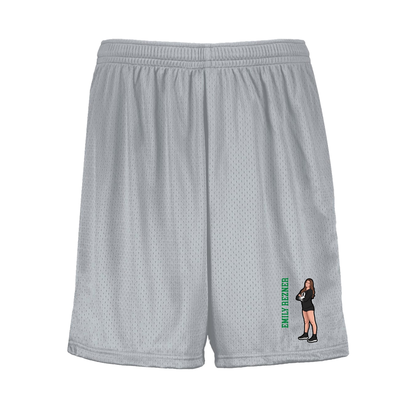 Shorts — Name Vertical in Silver