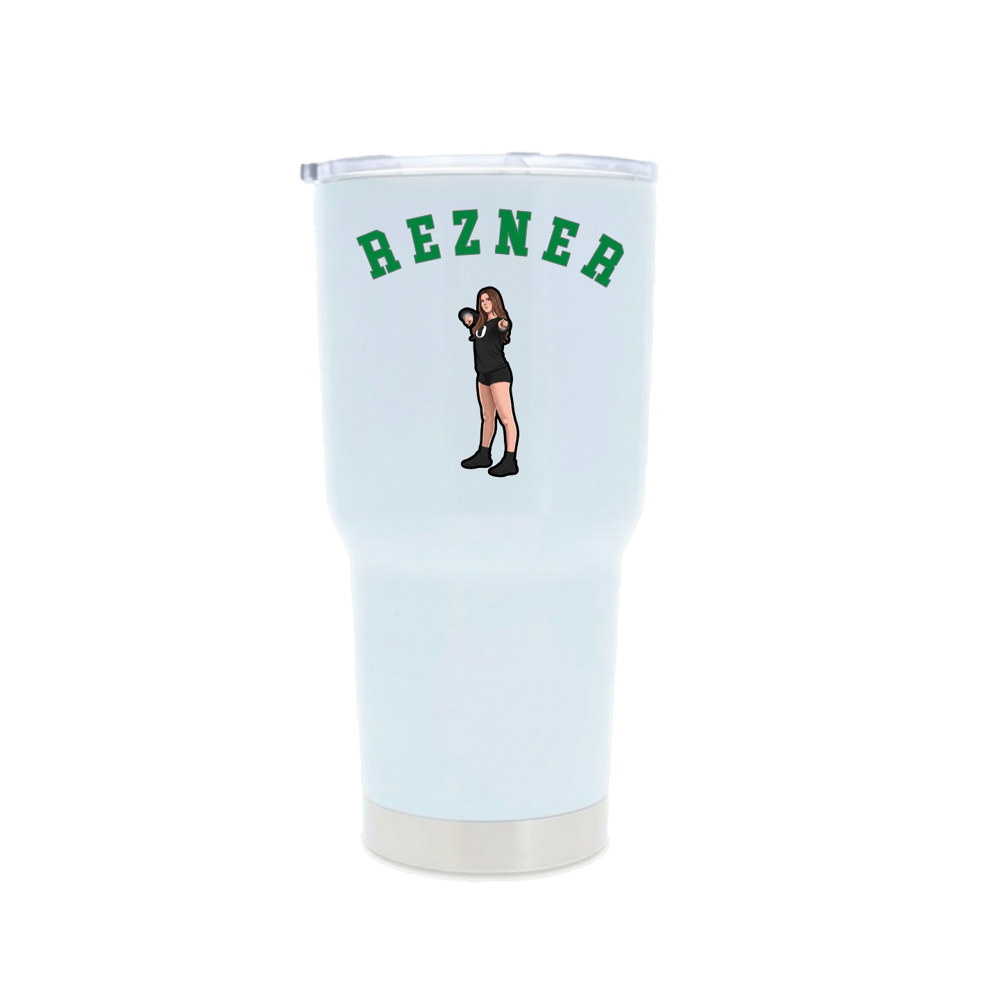 30oz Stainless Steel Tumbler — Shirsey Arch in White