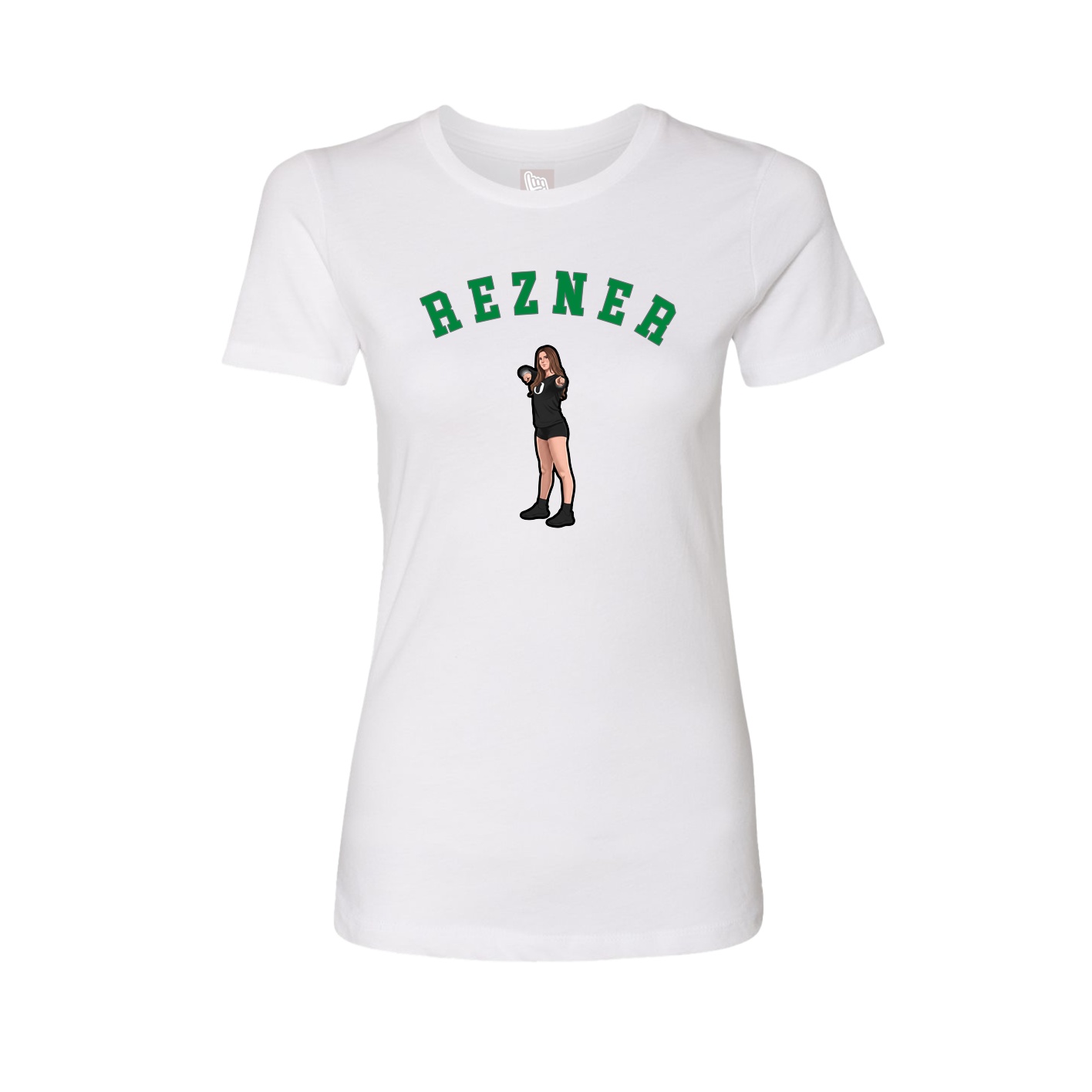 Fitted Women's Tee — Shirsey Arch in White