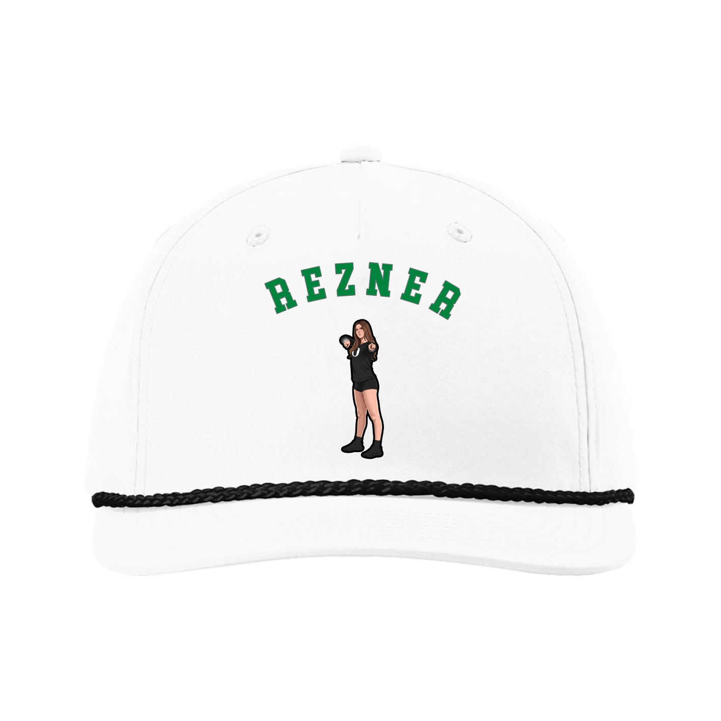 Five-Panel Classic Rope Cap — Shirsey Arch in White