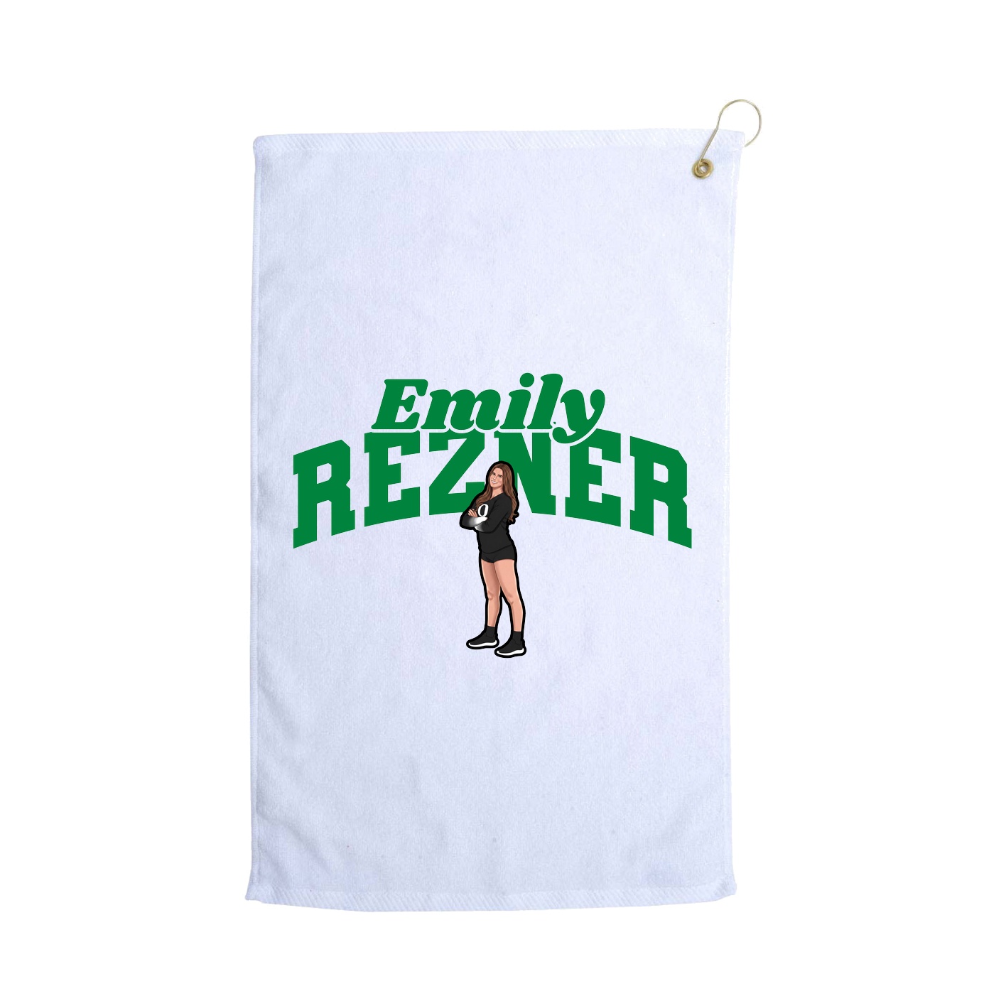Golf Towel — Signature Arch in White