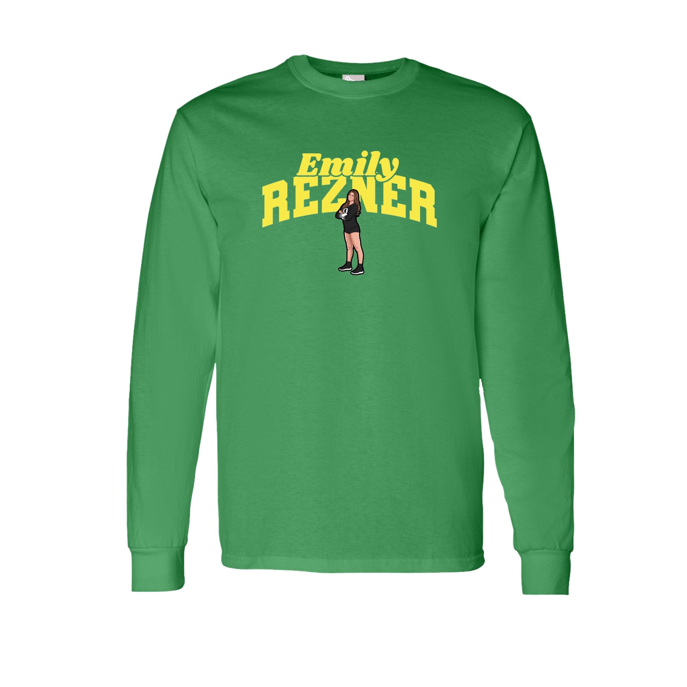 Long Sleeve Tee — Signature Arch in Green