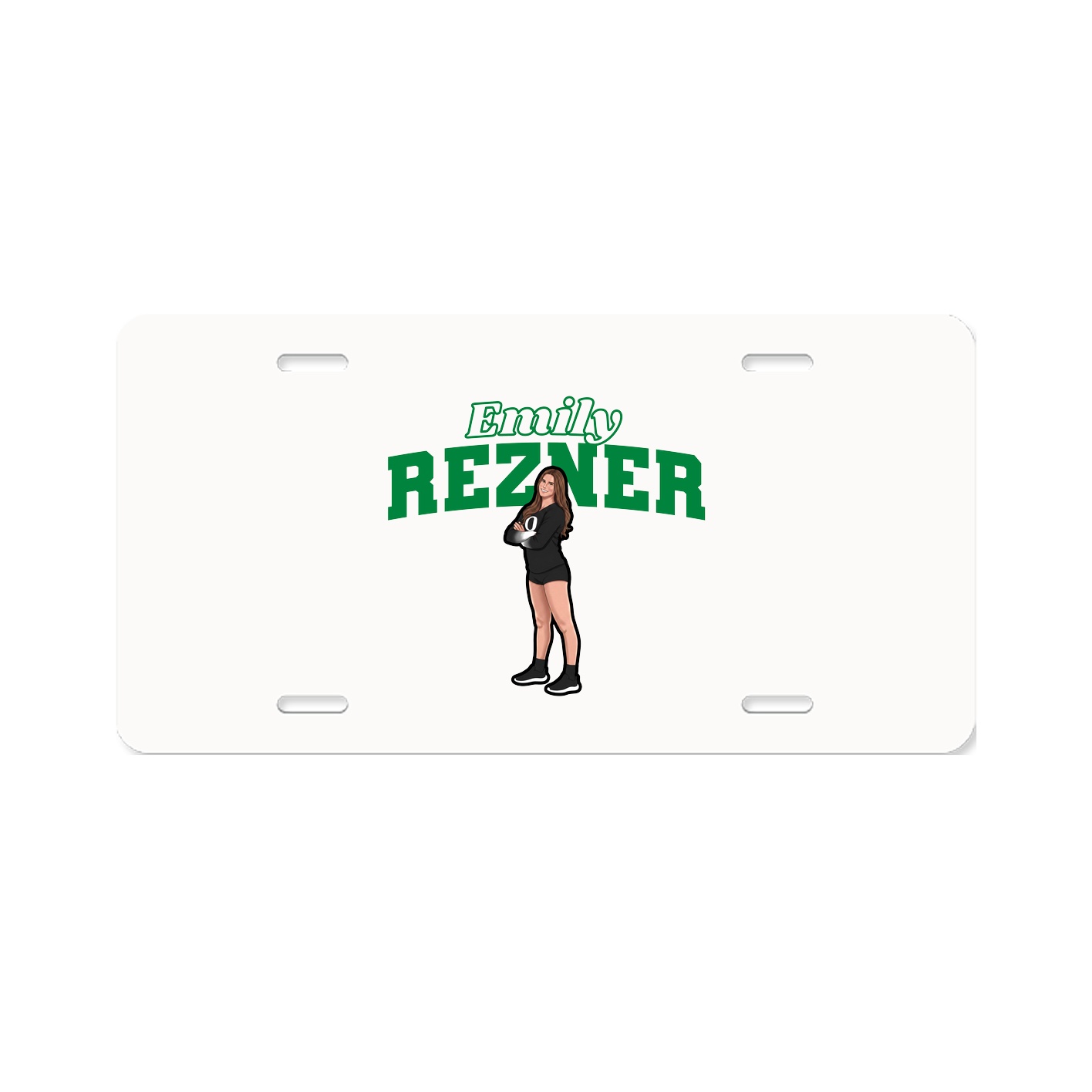 License Plate — Name Arch in Classic
