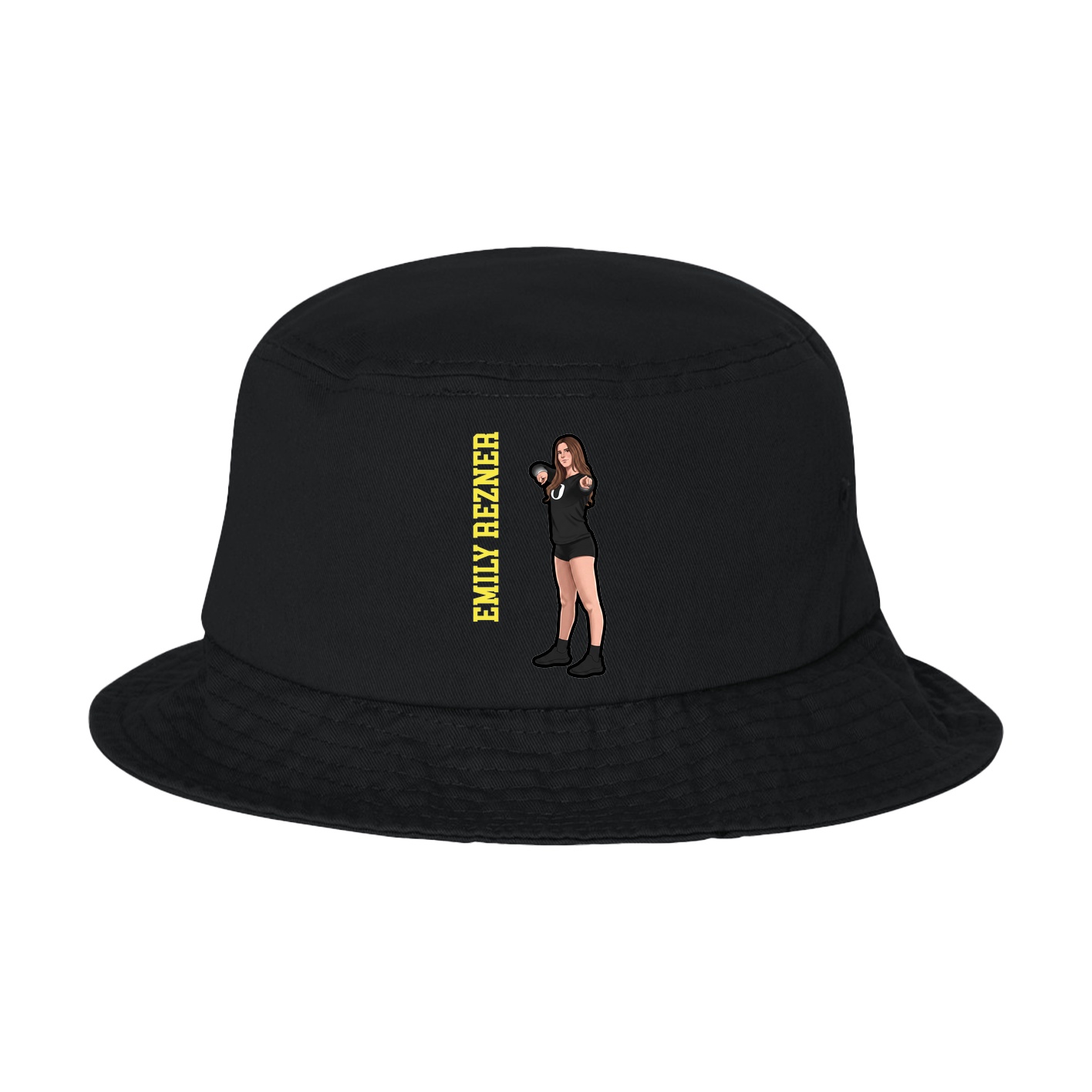 Bucket Cap — Name Vertical in Black