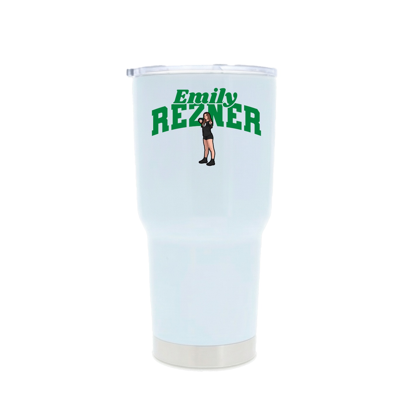 30oz Stainless Steel Tumbler — Signature Arch in White