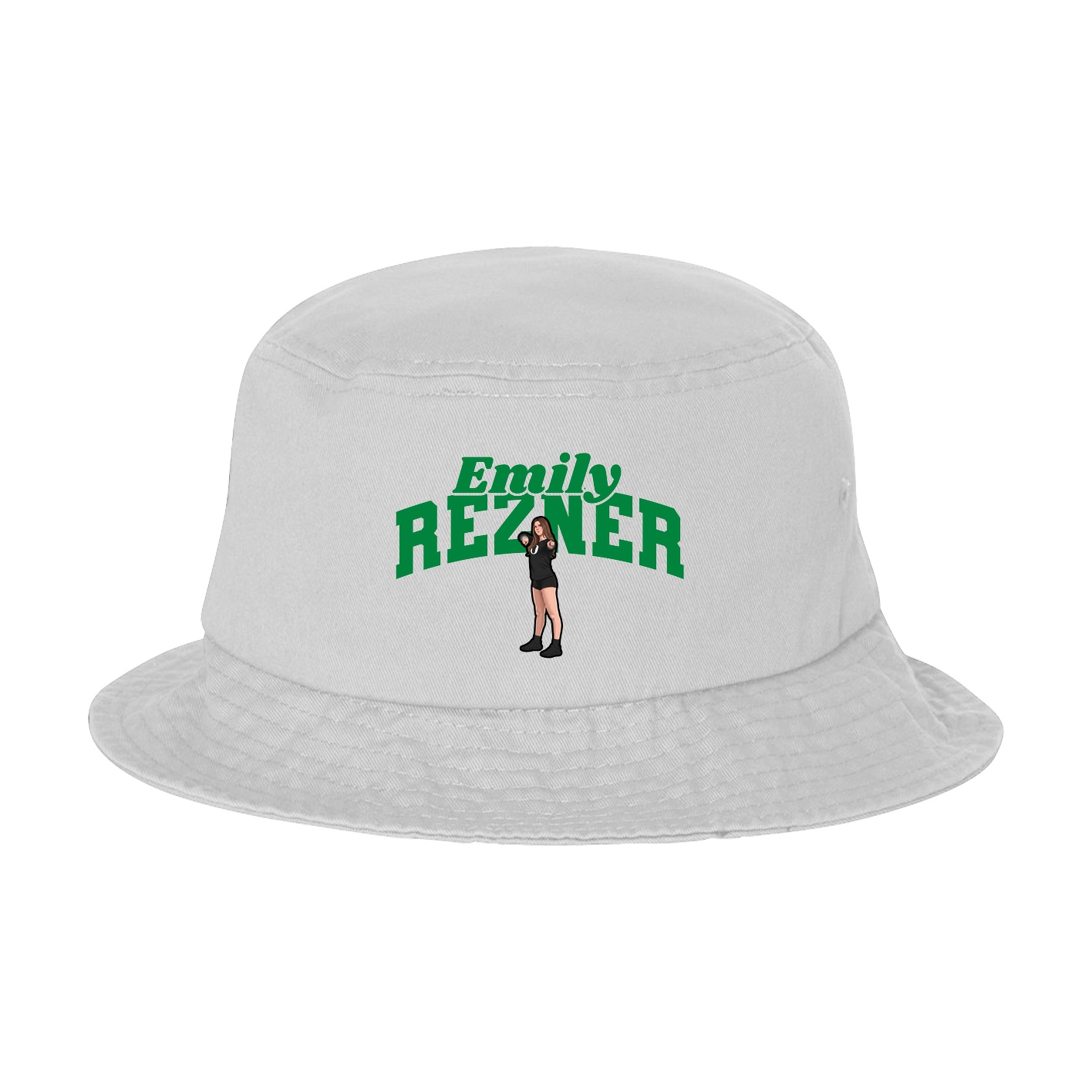 Bucket Cap — Signature Arch in White