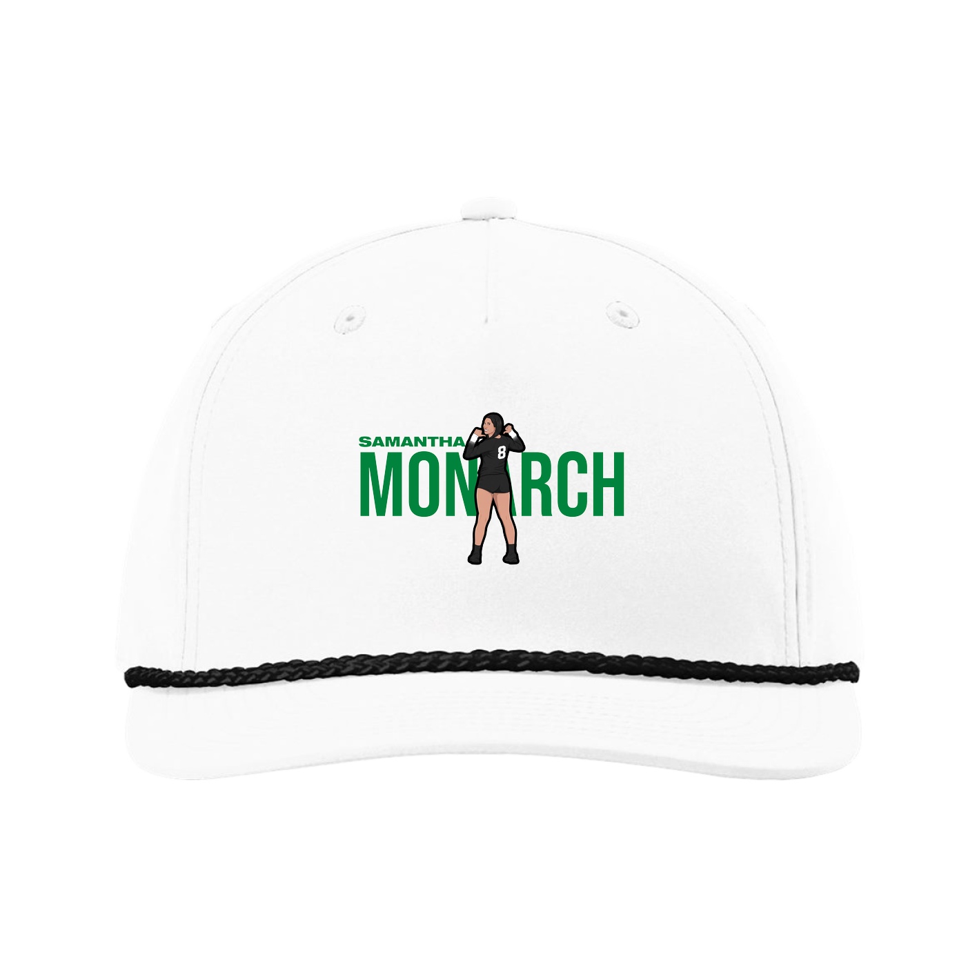 Five-Panel Classic Rope Cap — Player Name in White