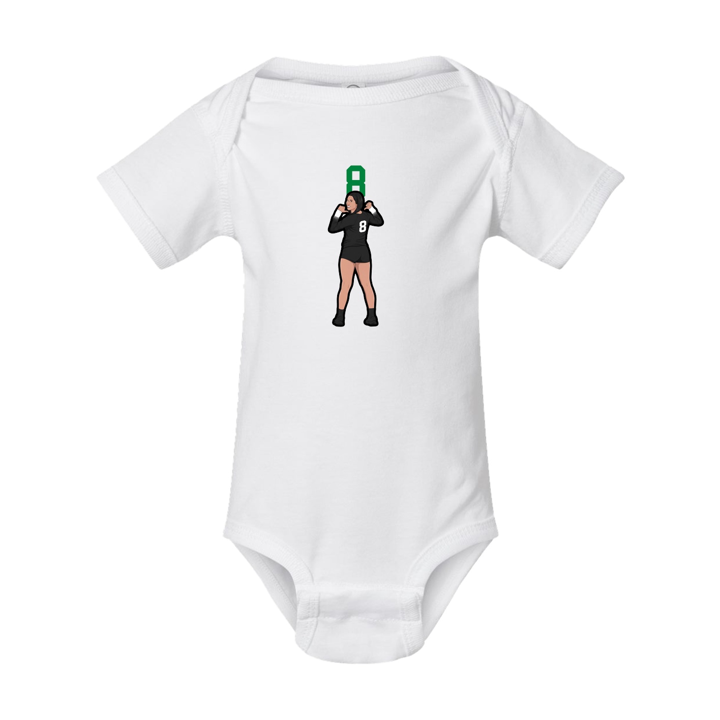 Baby Onesie — Number Top in White