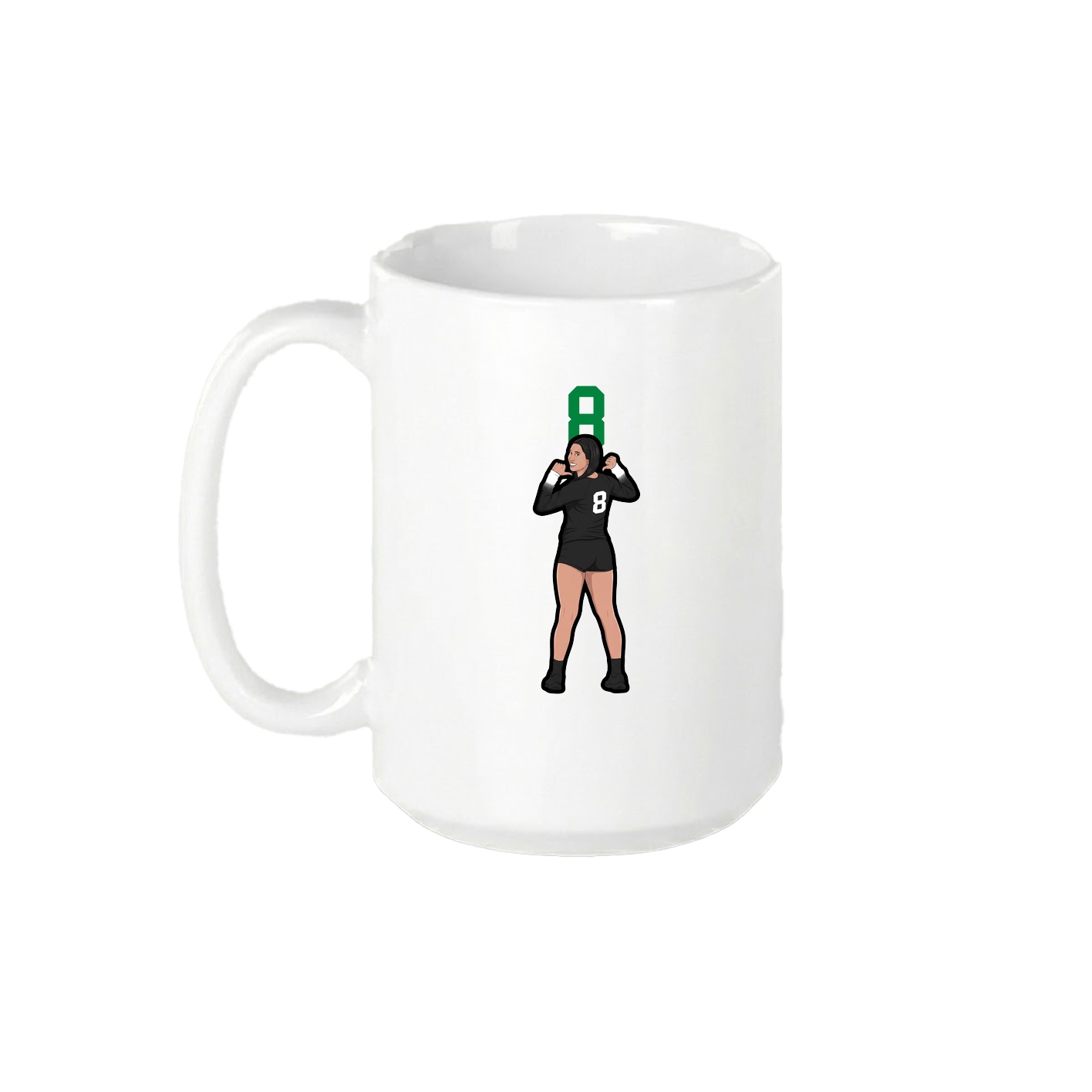15oz Coffee Mug — Number Top in White