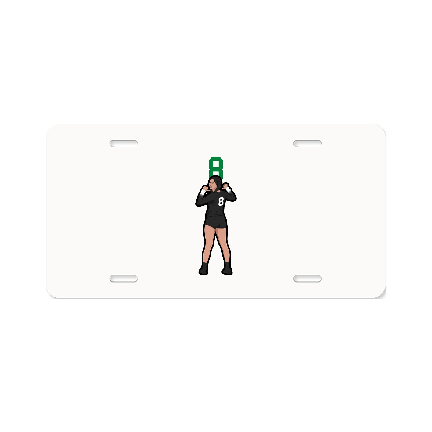 License Plate — Number Top in Classic