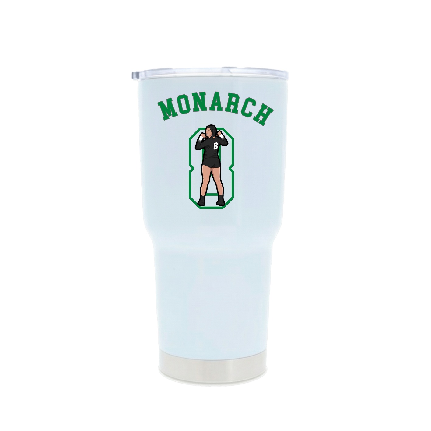 30oz Stainless Steel Tumbler — Shirsey Arch in White