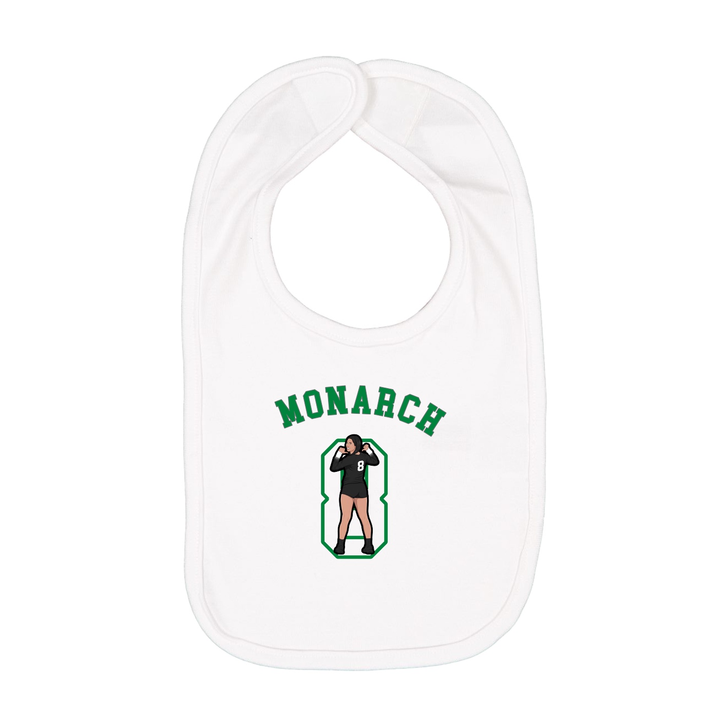 Infant Bib — Shirsey Arch in White