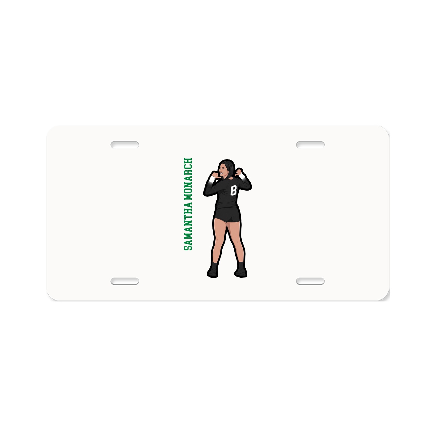 License Plate — Name Vertical in Classic