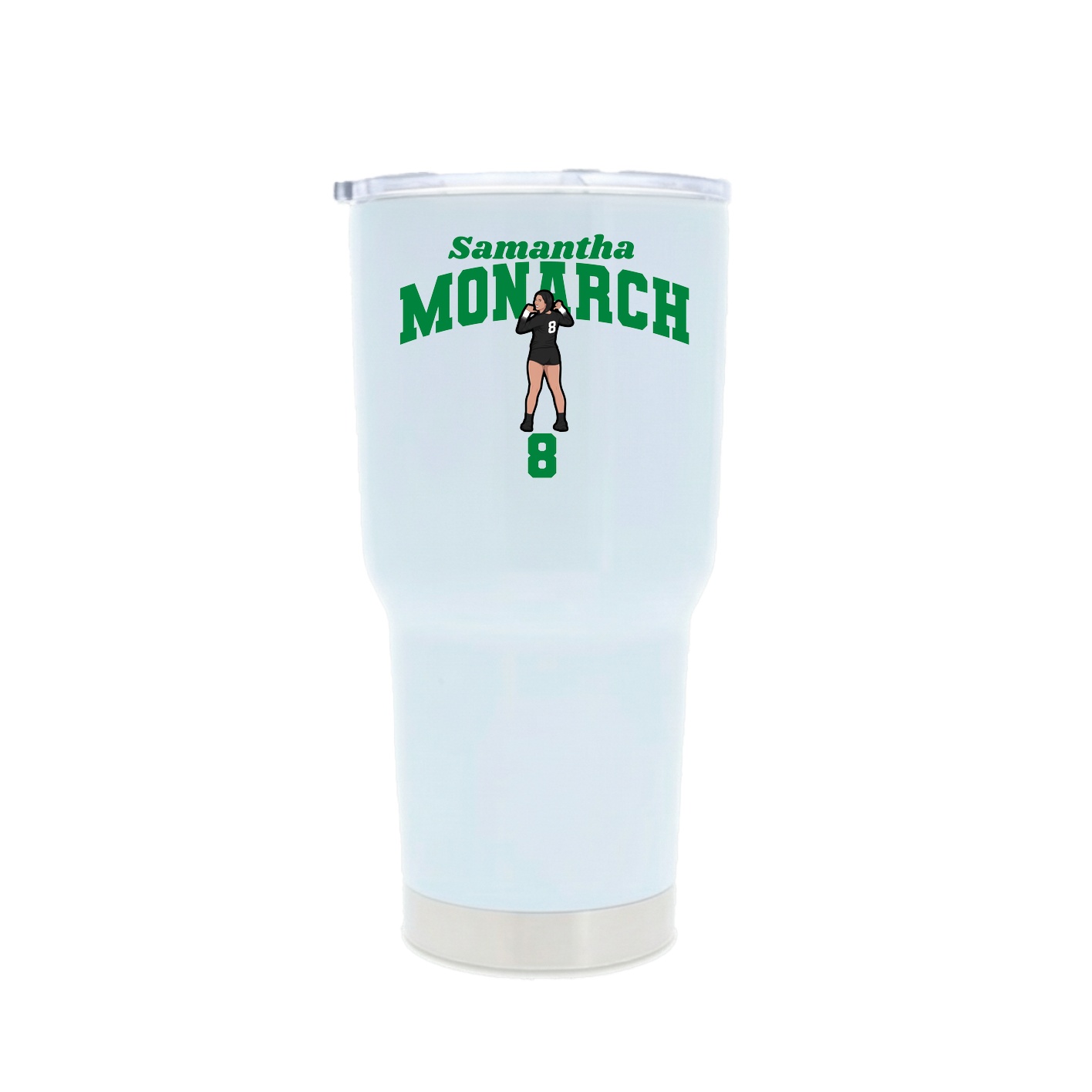 30oz Stainless Steel Tumbler — Signature Arch in White