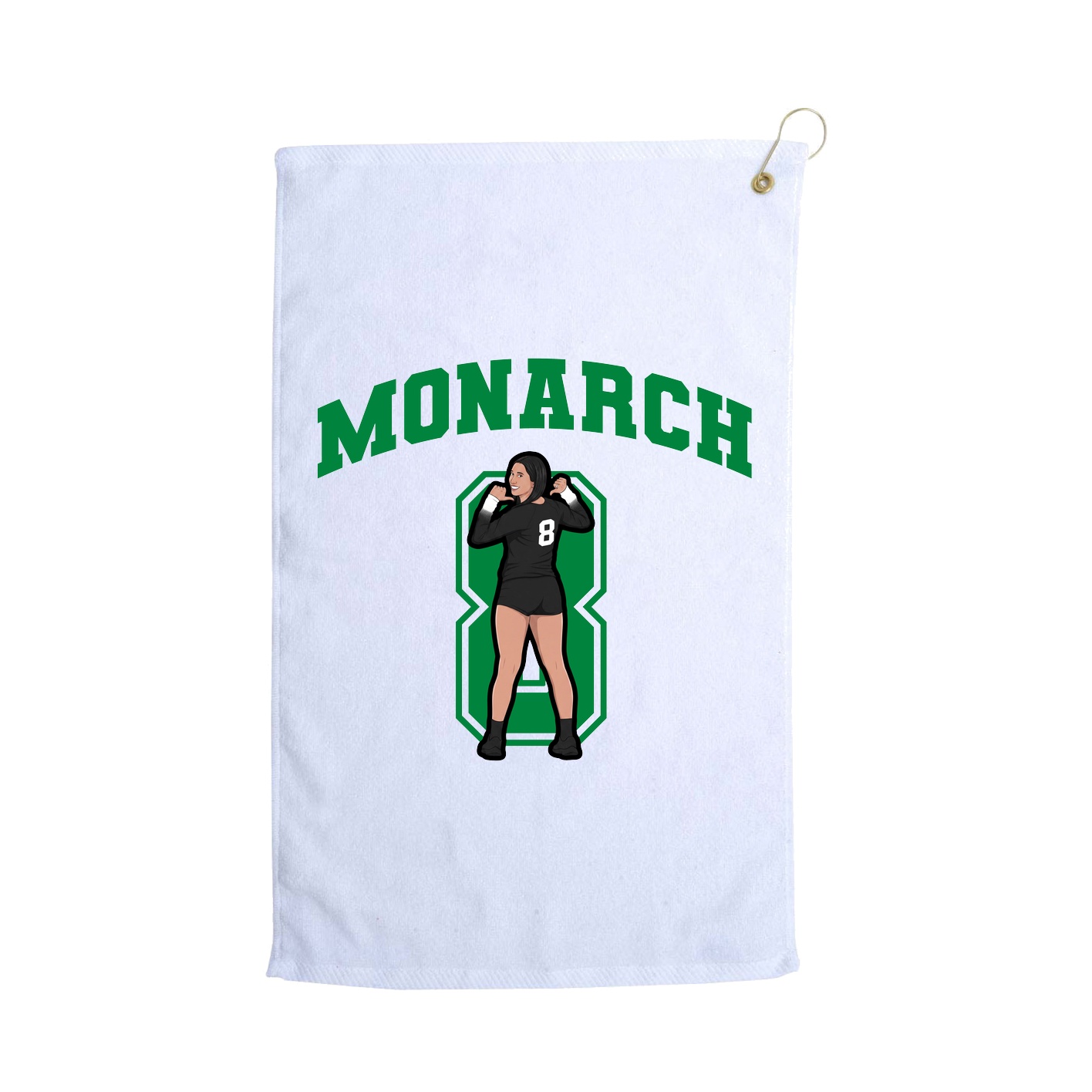 Golf Towel — Number in White