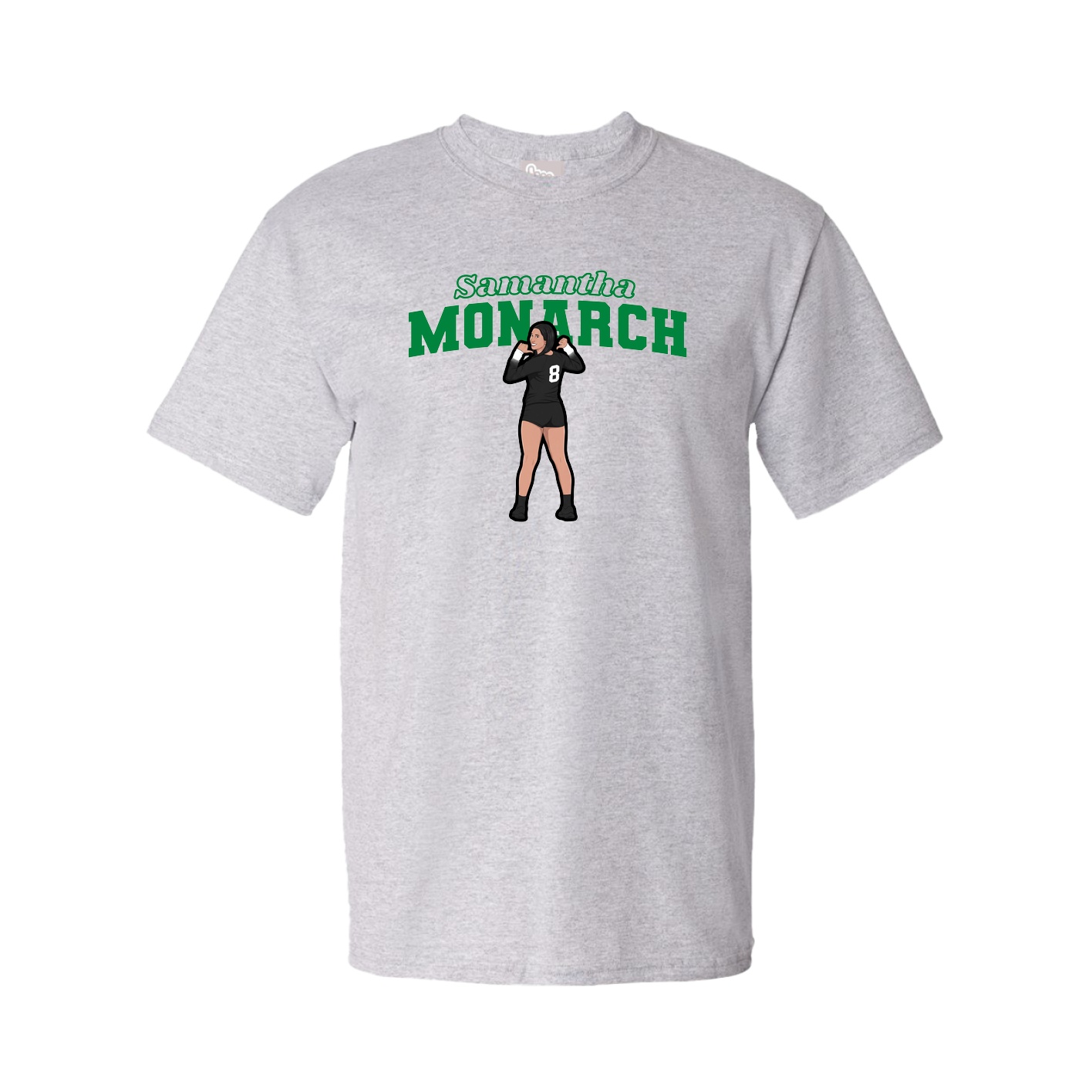 Youth Tee — Name Arch in Grey