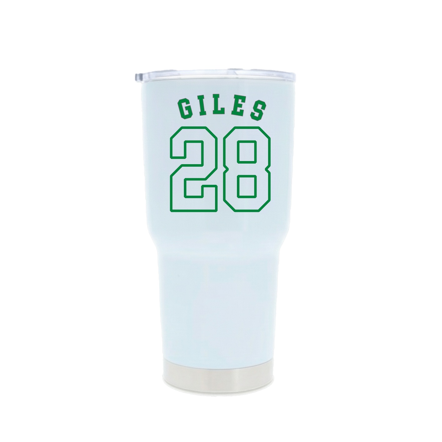 30oz Stainless Steel Tumbler — Shirsey Arch in White