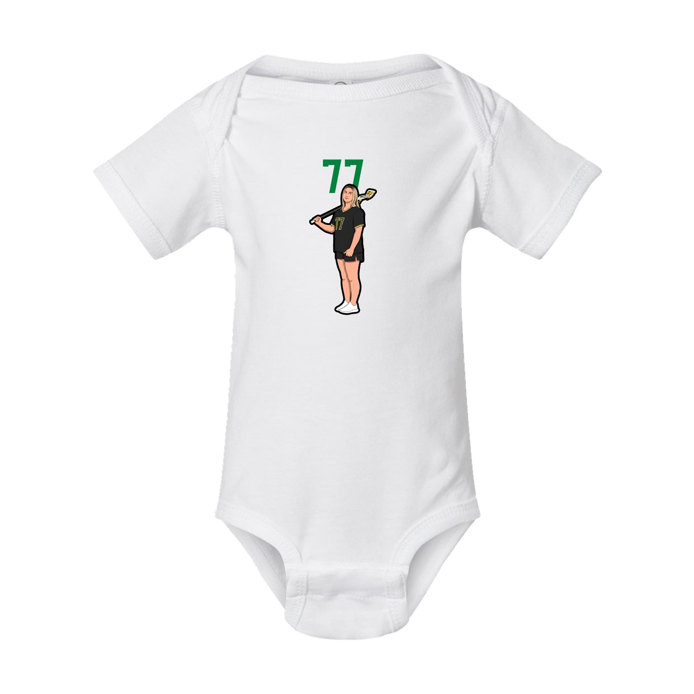 Baby Onesie — Number Top in White