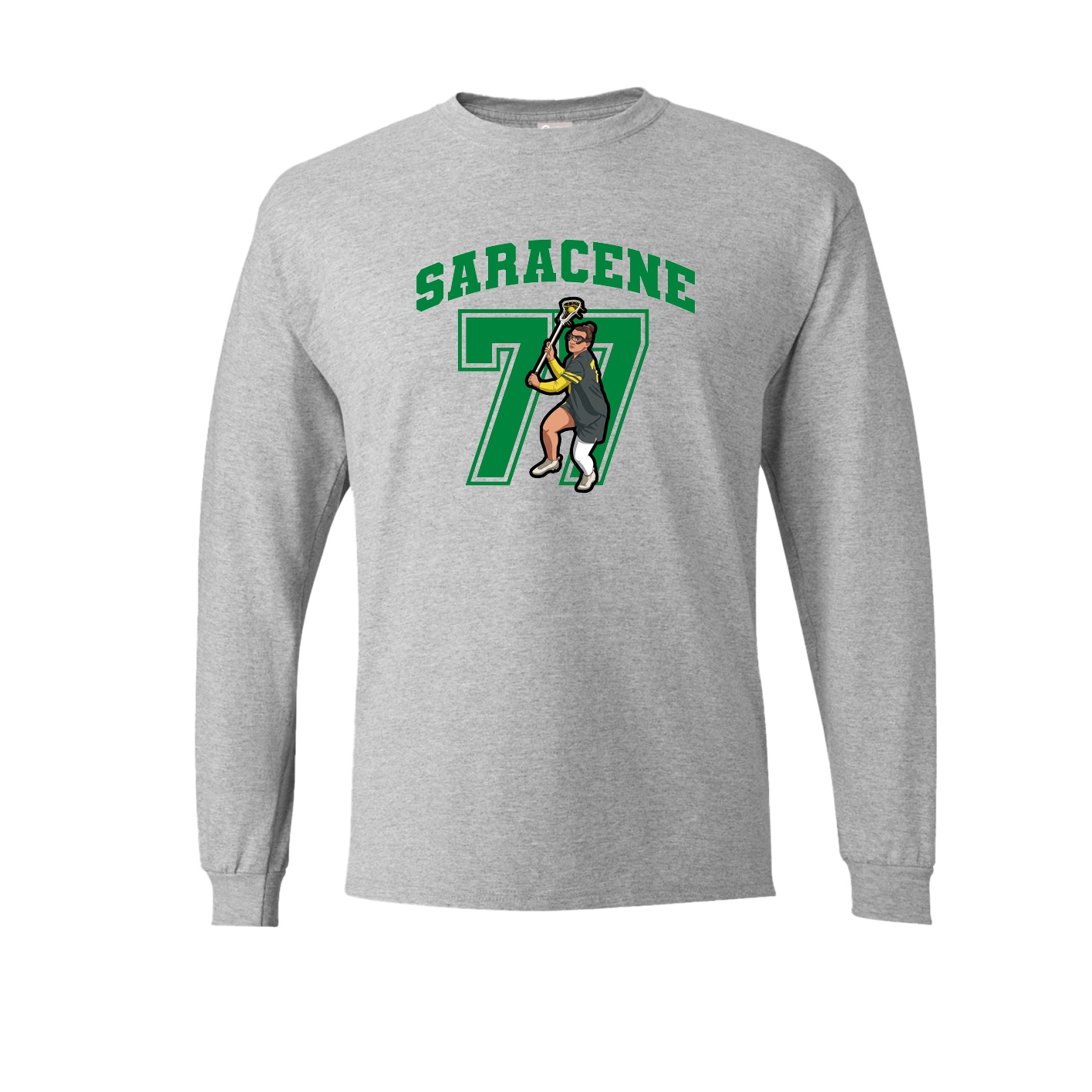 Long Sleeve Tee — Number in Grey