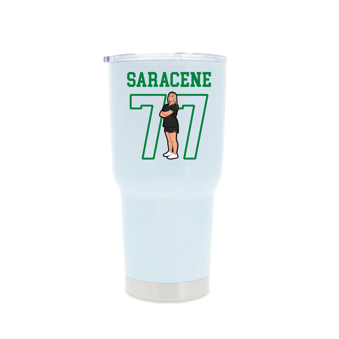 30oz Stainless Steel Tumbler — Shirsey in White