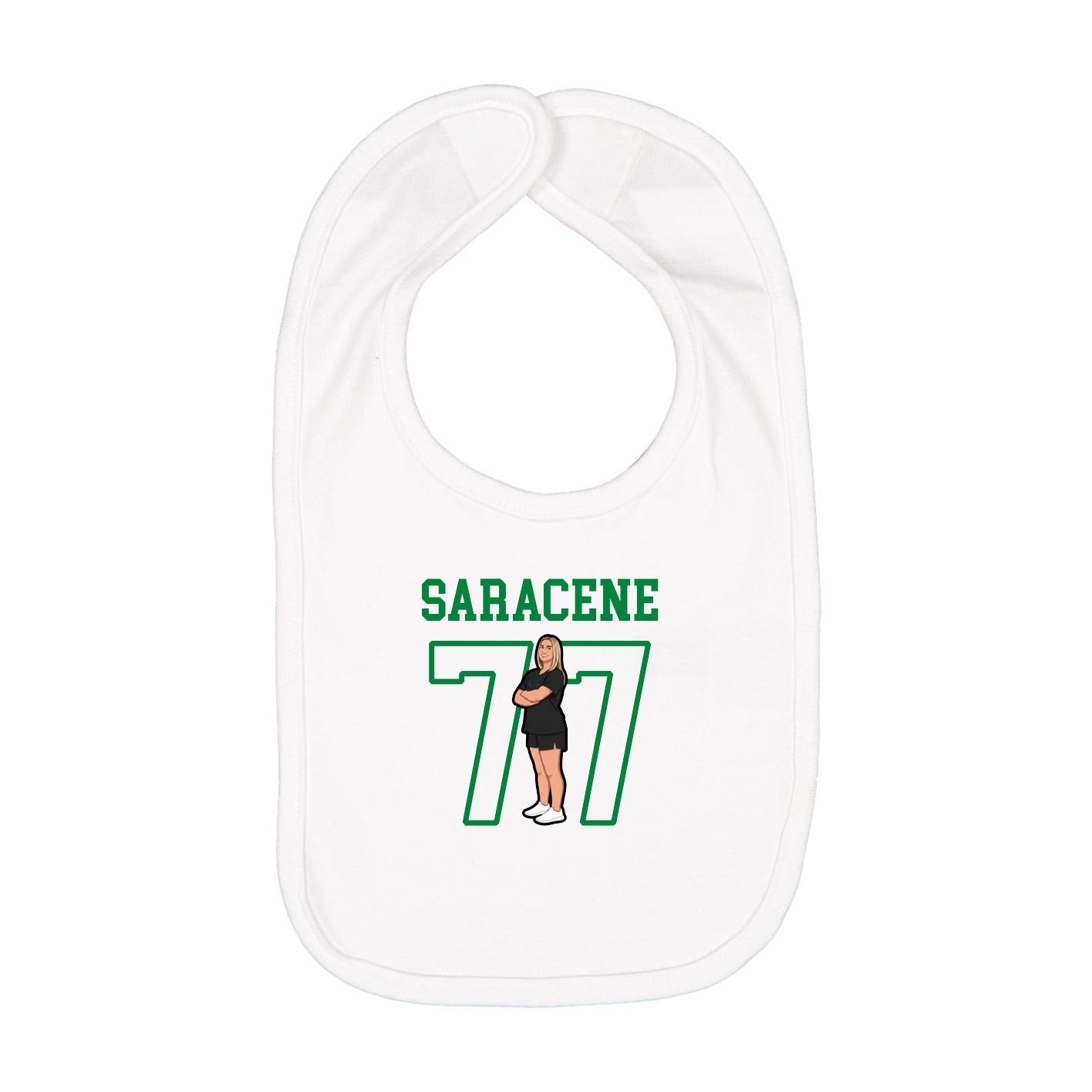 Infant Bib — Shirsey in White